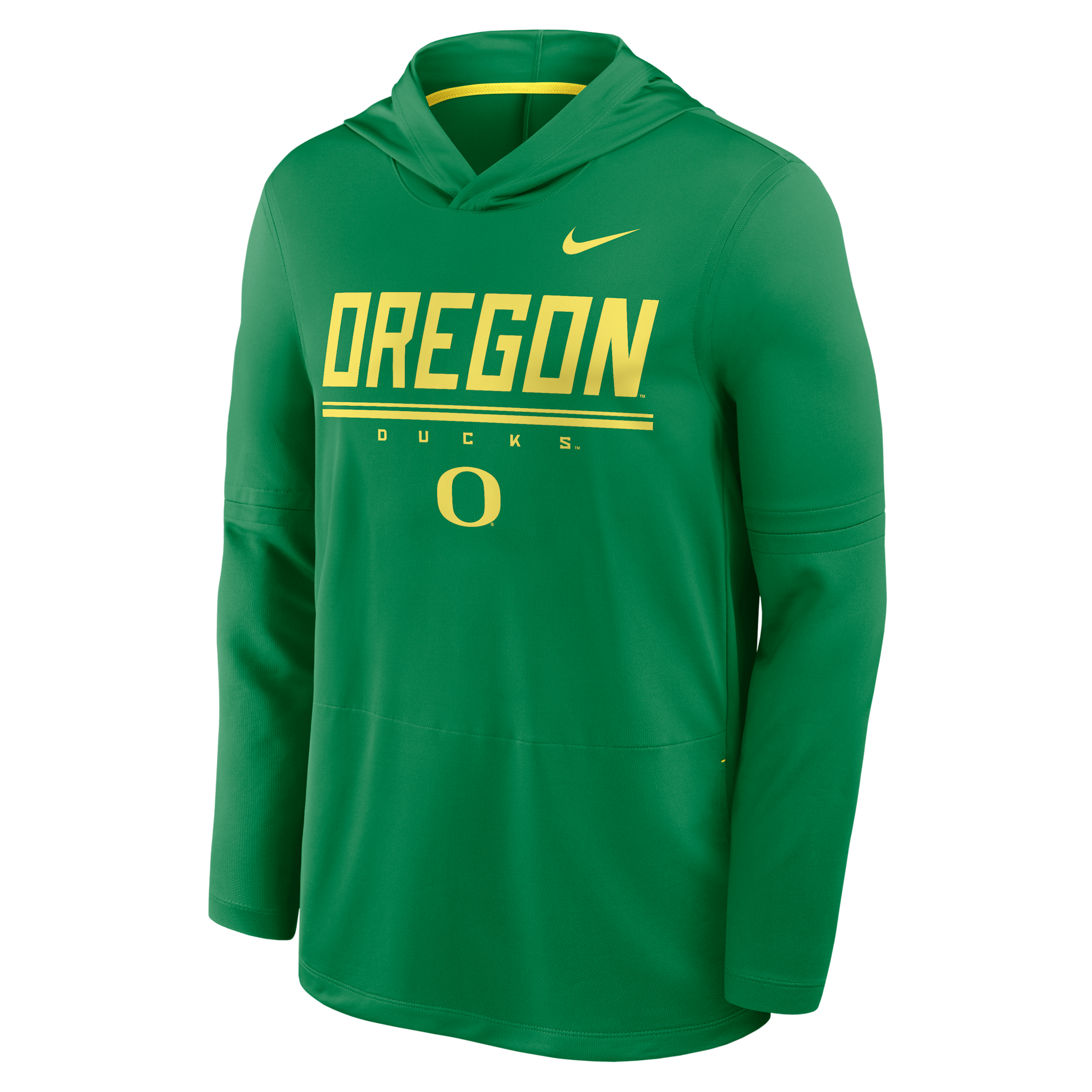 Nike Men's Green Oregon Ducks 2026 Sideline Lightweight Long Sleeve Dri-fit Hoodie - Green, Yellow