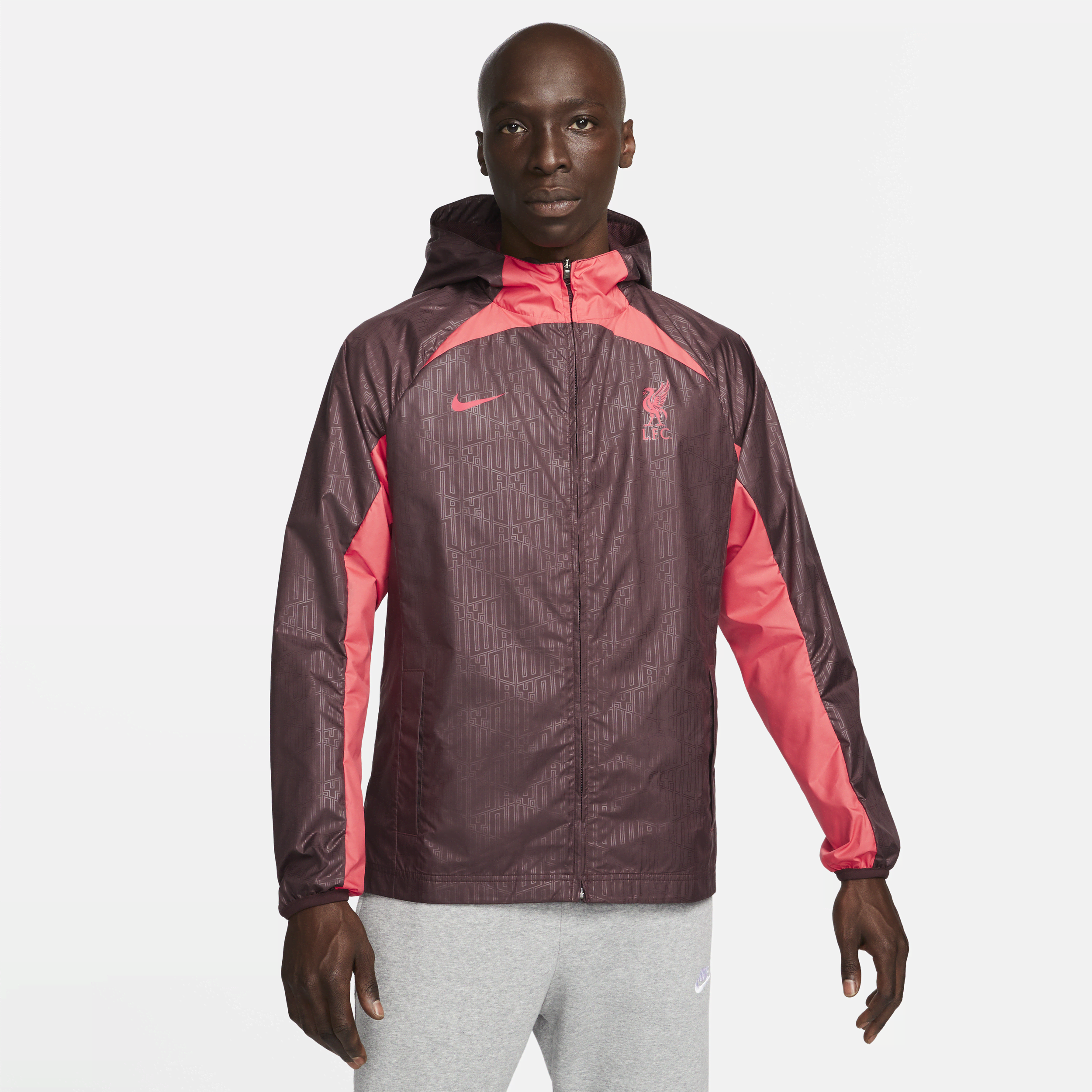Shop Nike Men's Liverpool Fc Awf Soccer Jacket In Red