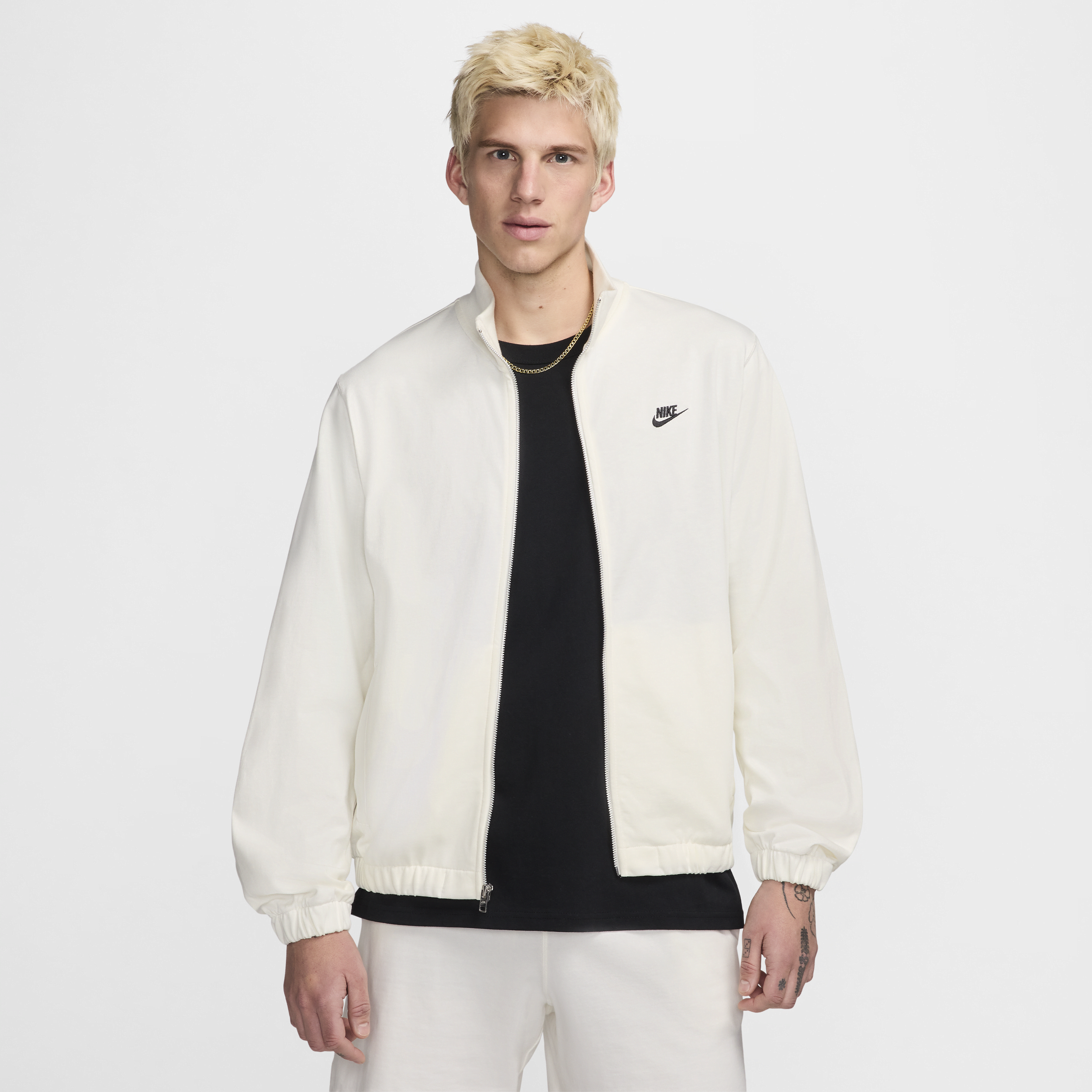Nike Men's Club Knit Jacket In White