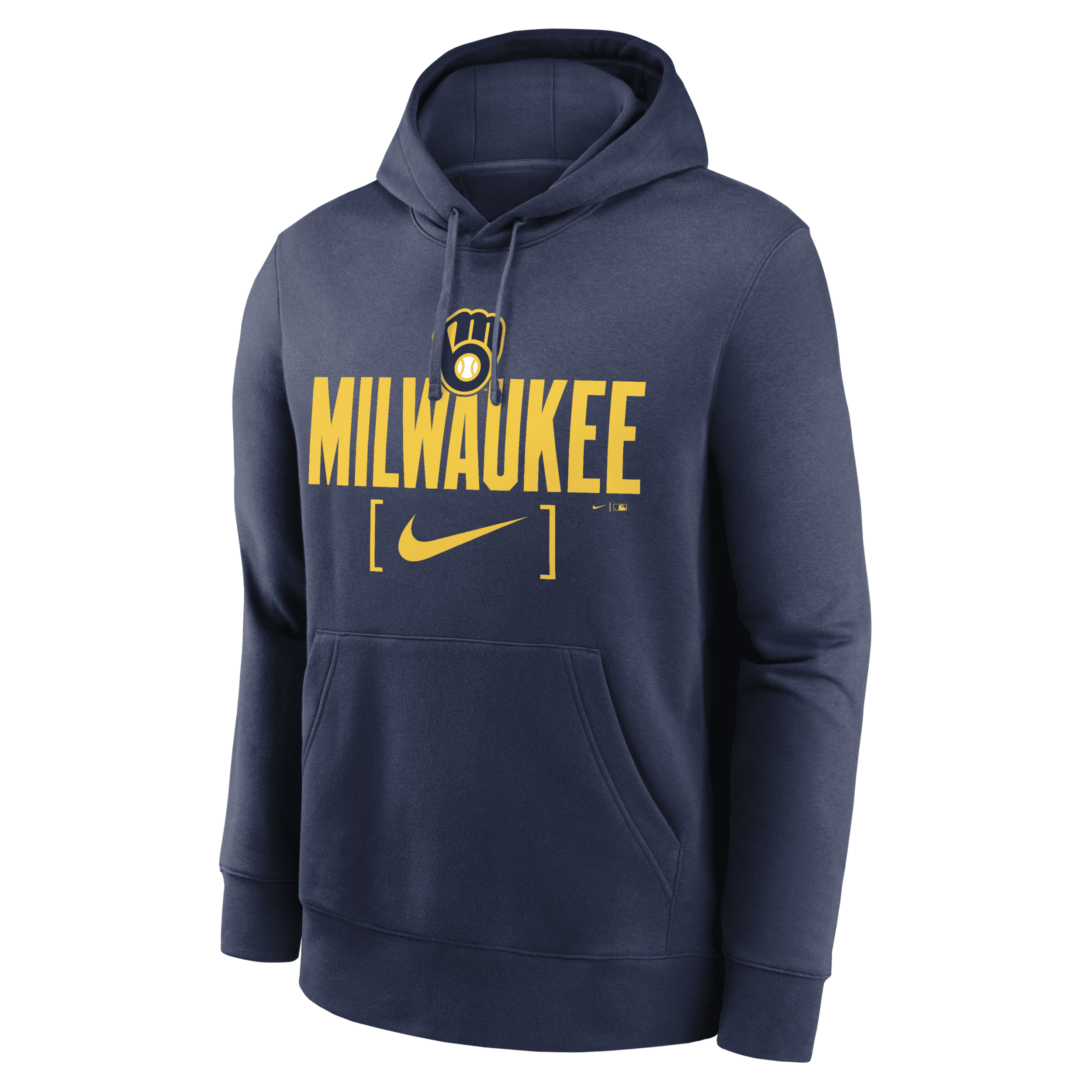 Shop Nike Milwaukee Brewers Club Slack  Men's Mlb Pullover Hoodie In Blue