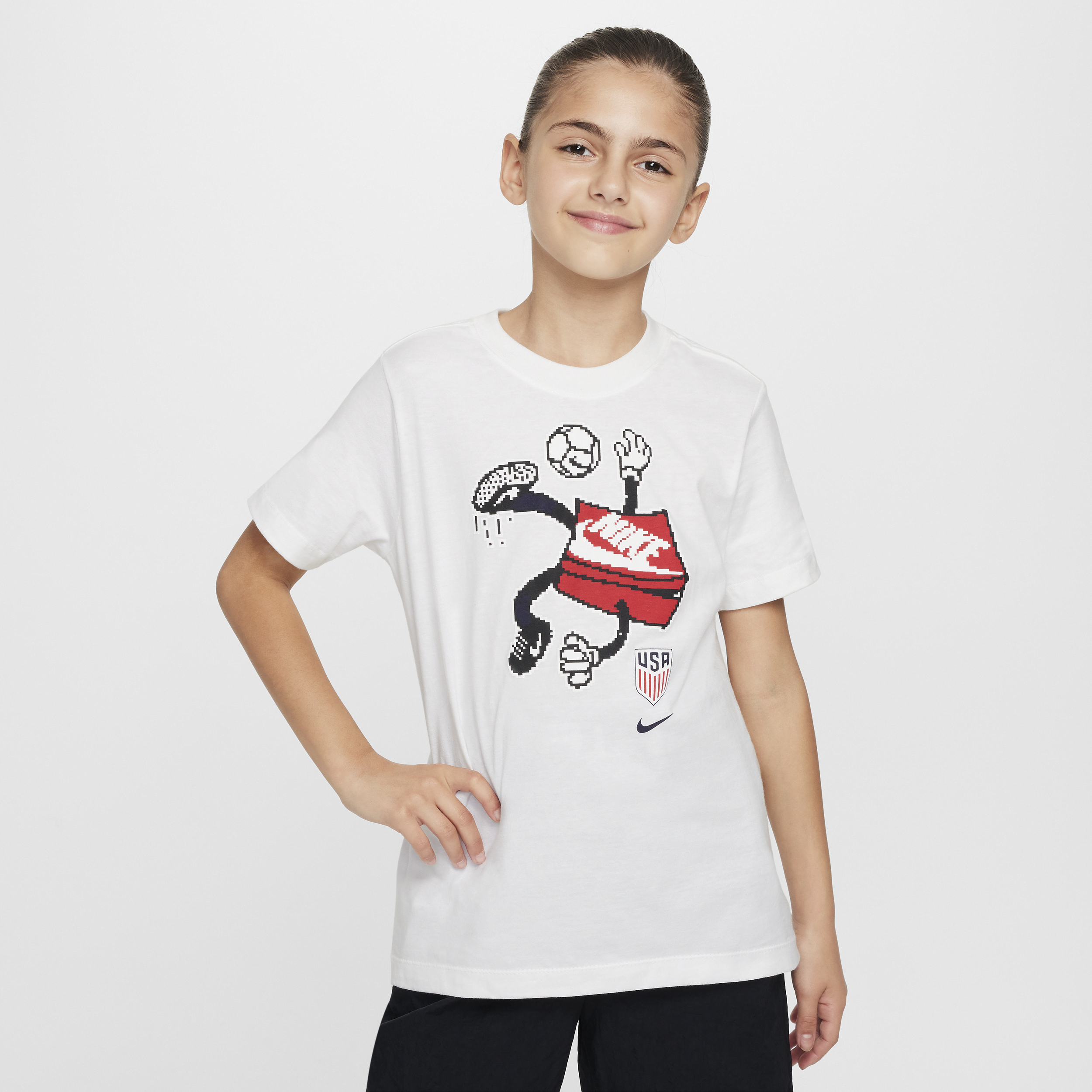 Shop Nike Usmnt Big Kids'  Soccer T-shirt In White