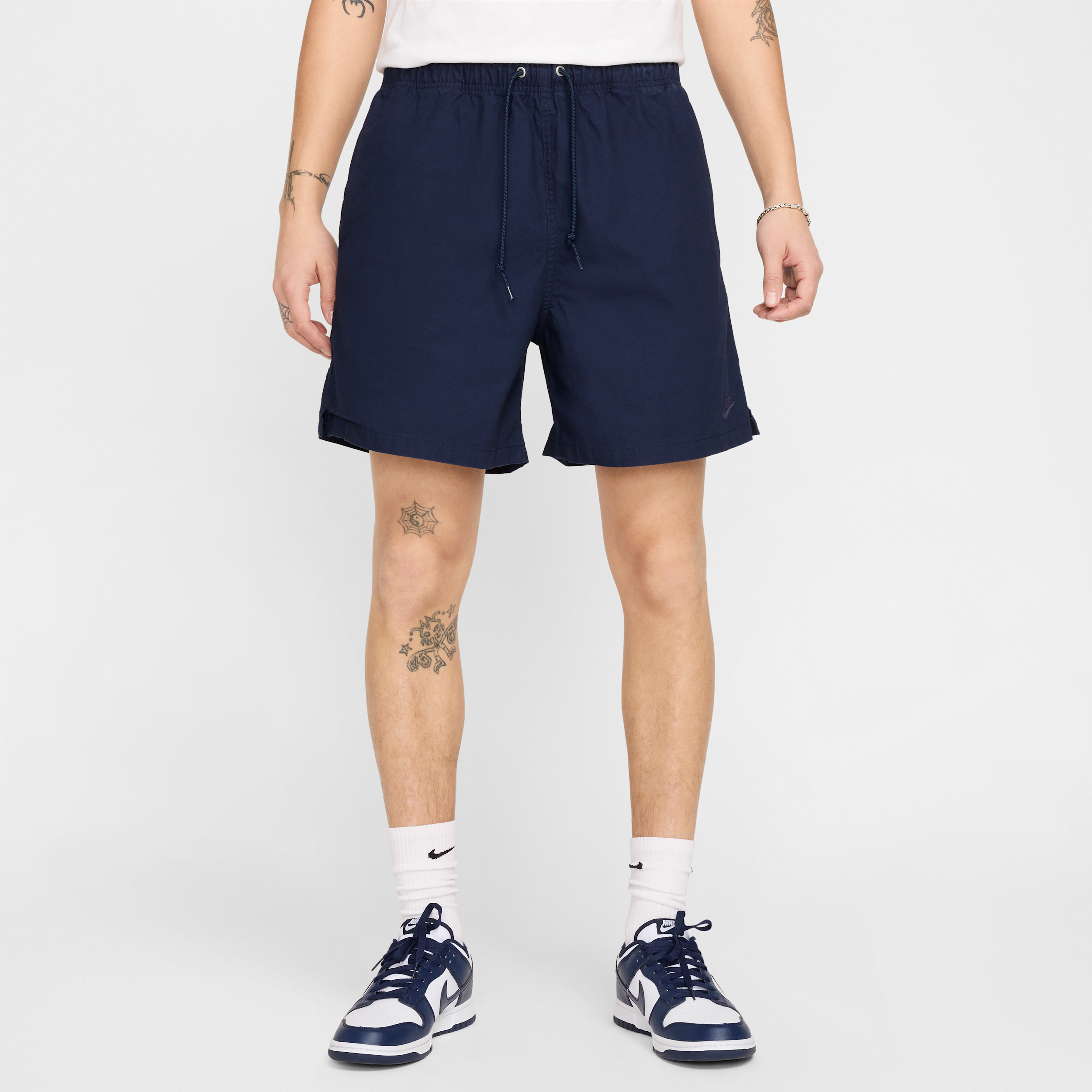 Nike Club Washed Flow Shorts In Blue
