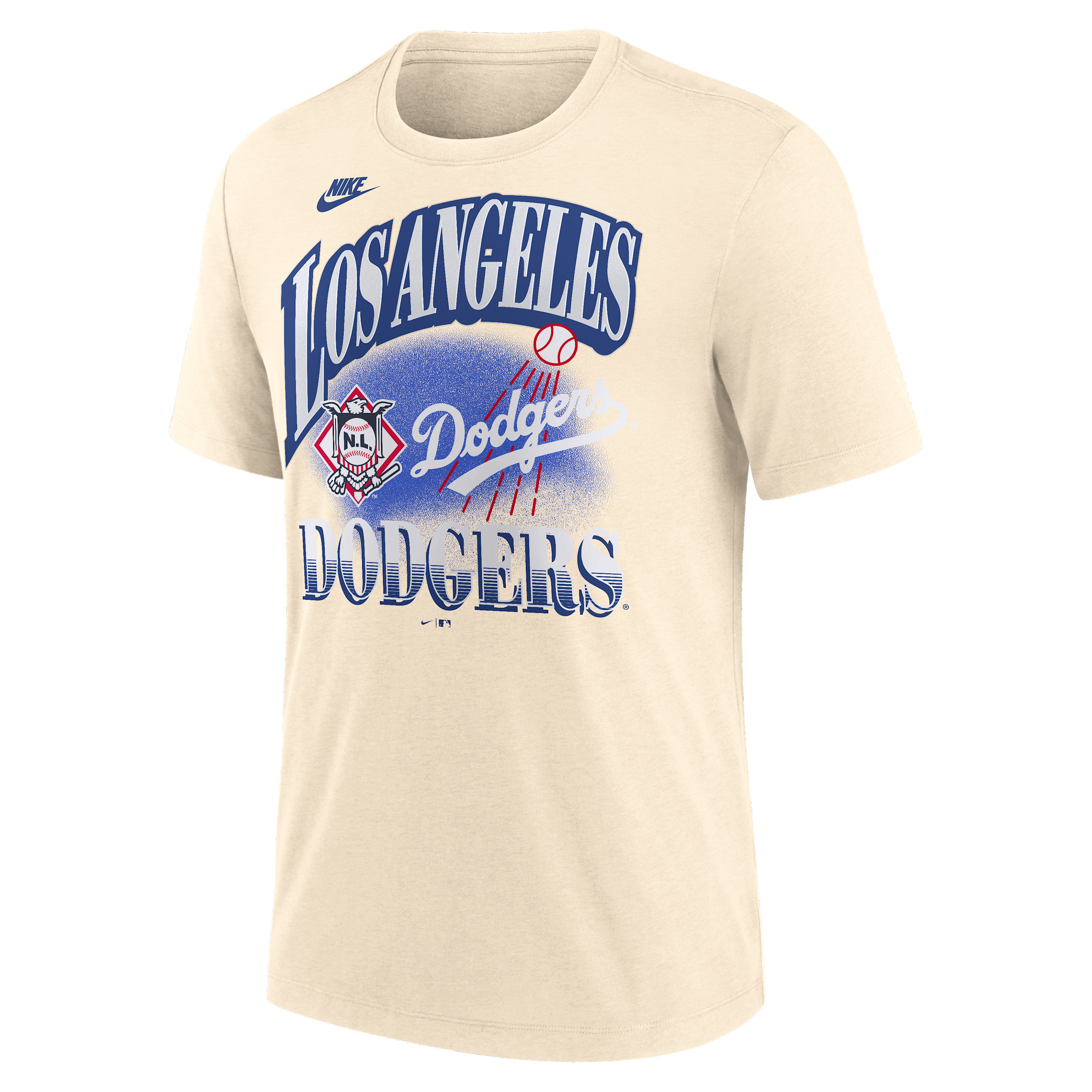 Los Angeles Dodgers Vintage Nike Men's MLB T-Shirt in Brown | NJFD15ALAD-5R4