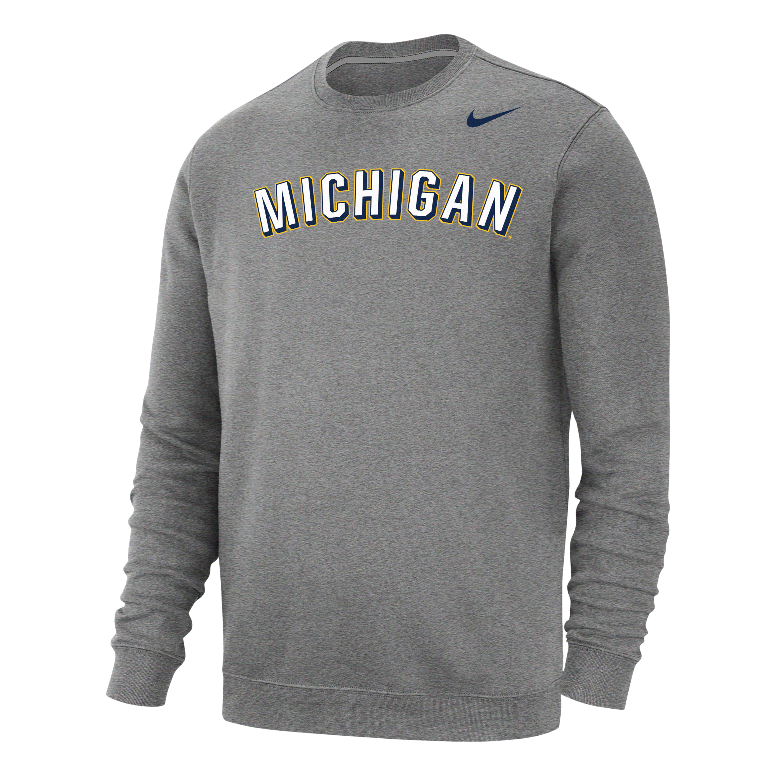 Nike Michigan Club Fleece  Men's College Sweatshirt In Grey