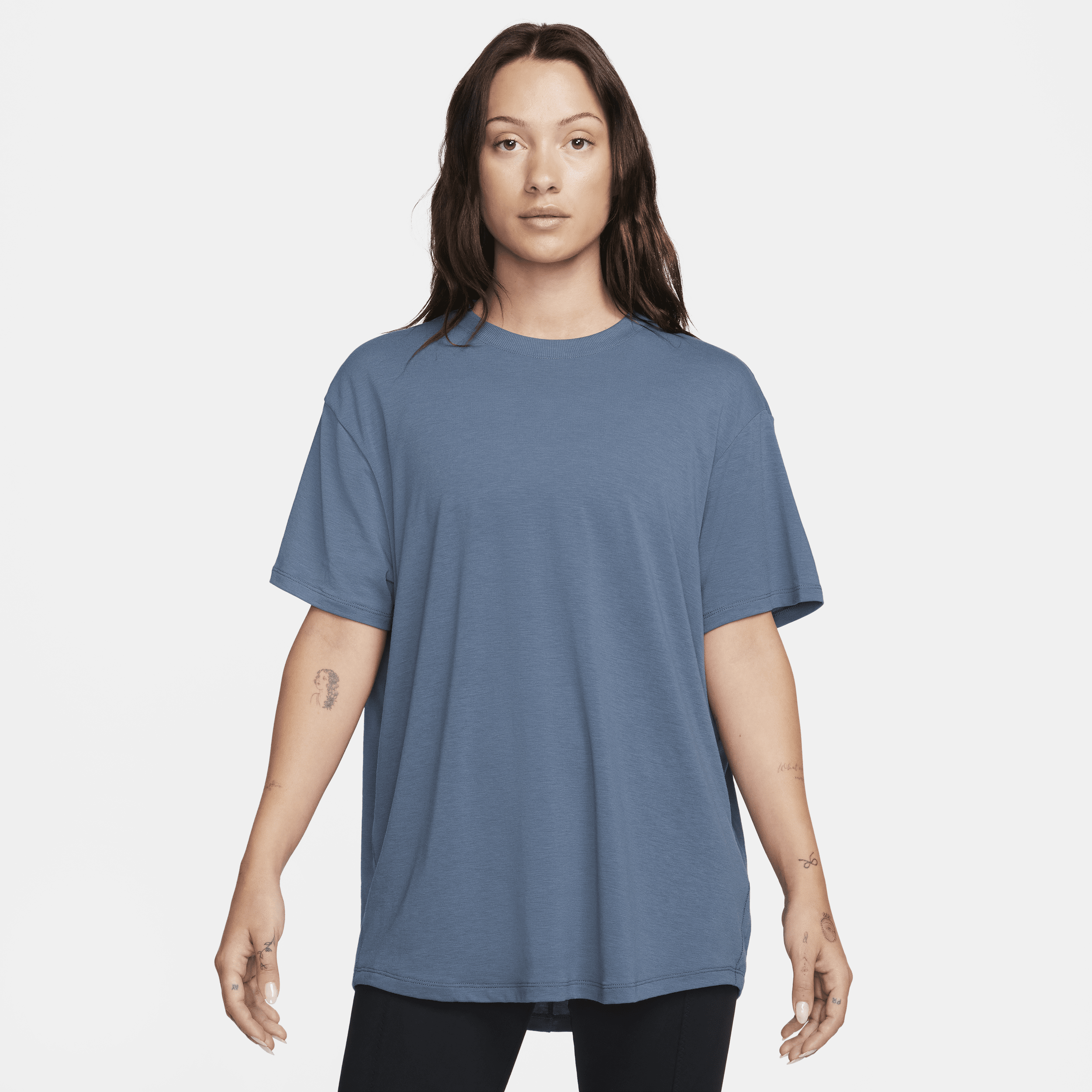 Nike Women's One Relaxed Dri-fit Short-sleeve Top In Blue