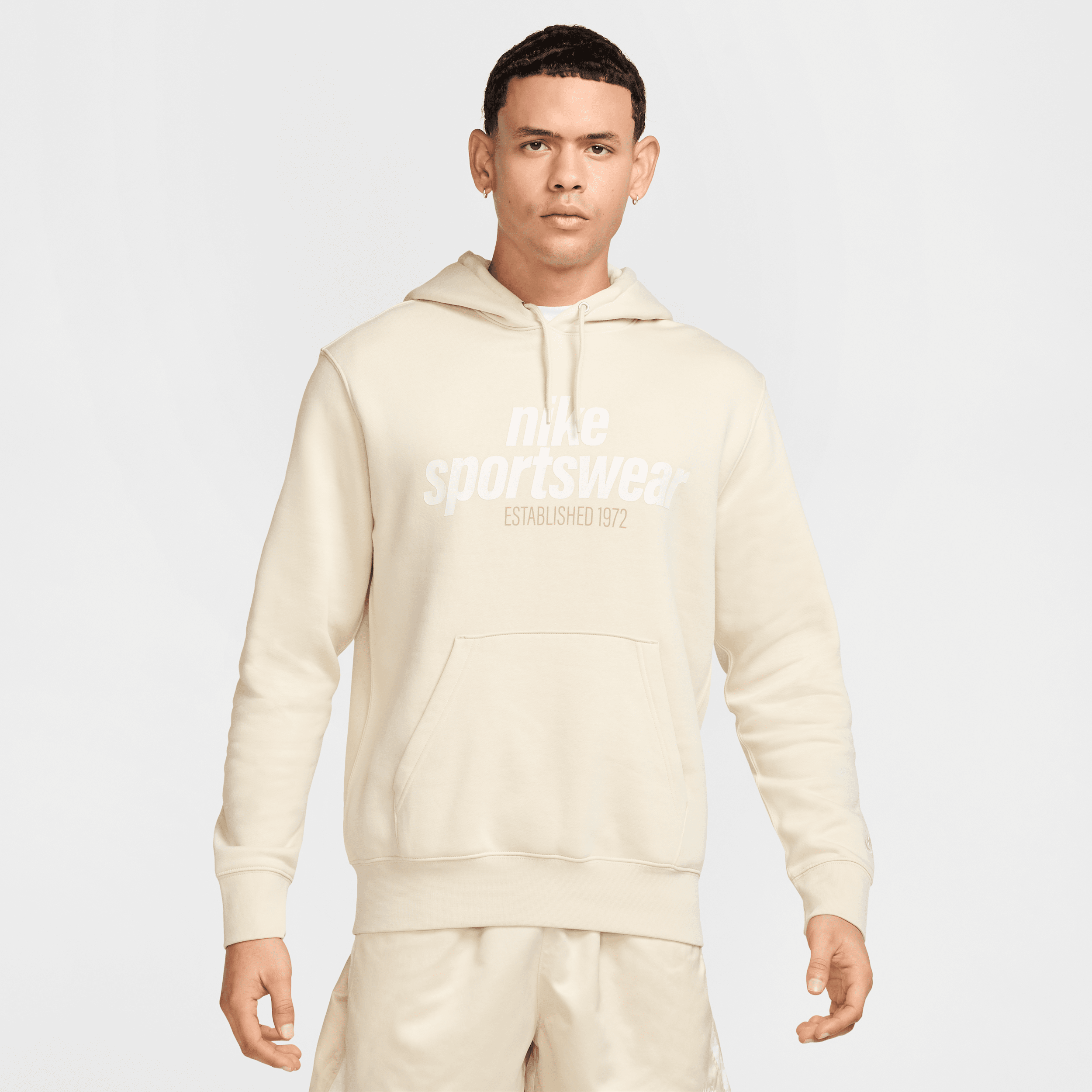 Nike Men's Club Fleece Pullover Hoodie In Brown