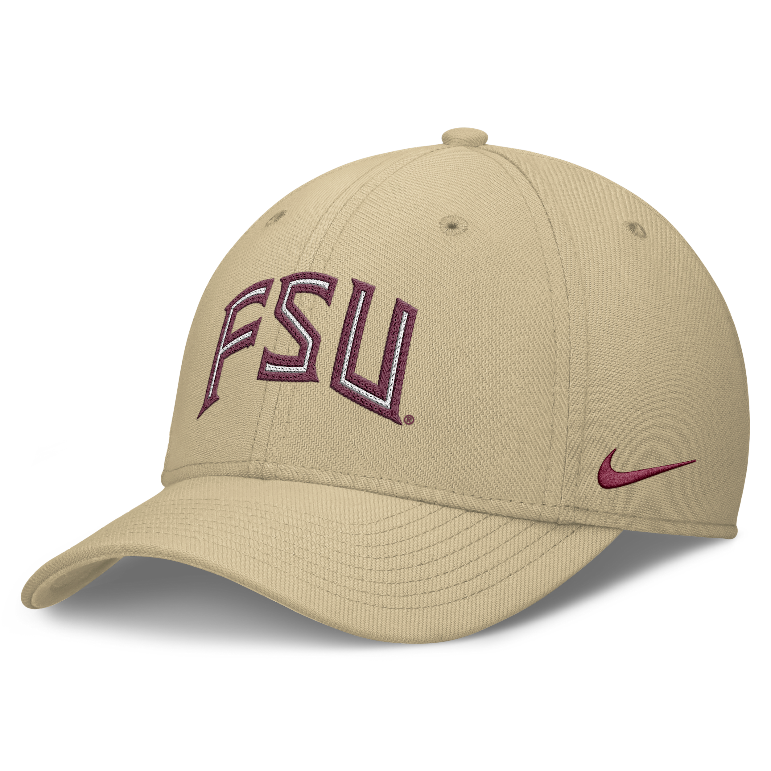 Florida State Classic Swooshflex Nike Men's Dri-FIT College Hat in Yellow | NC0379WFTN-KLK