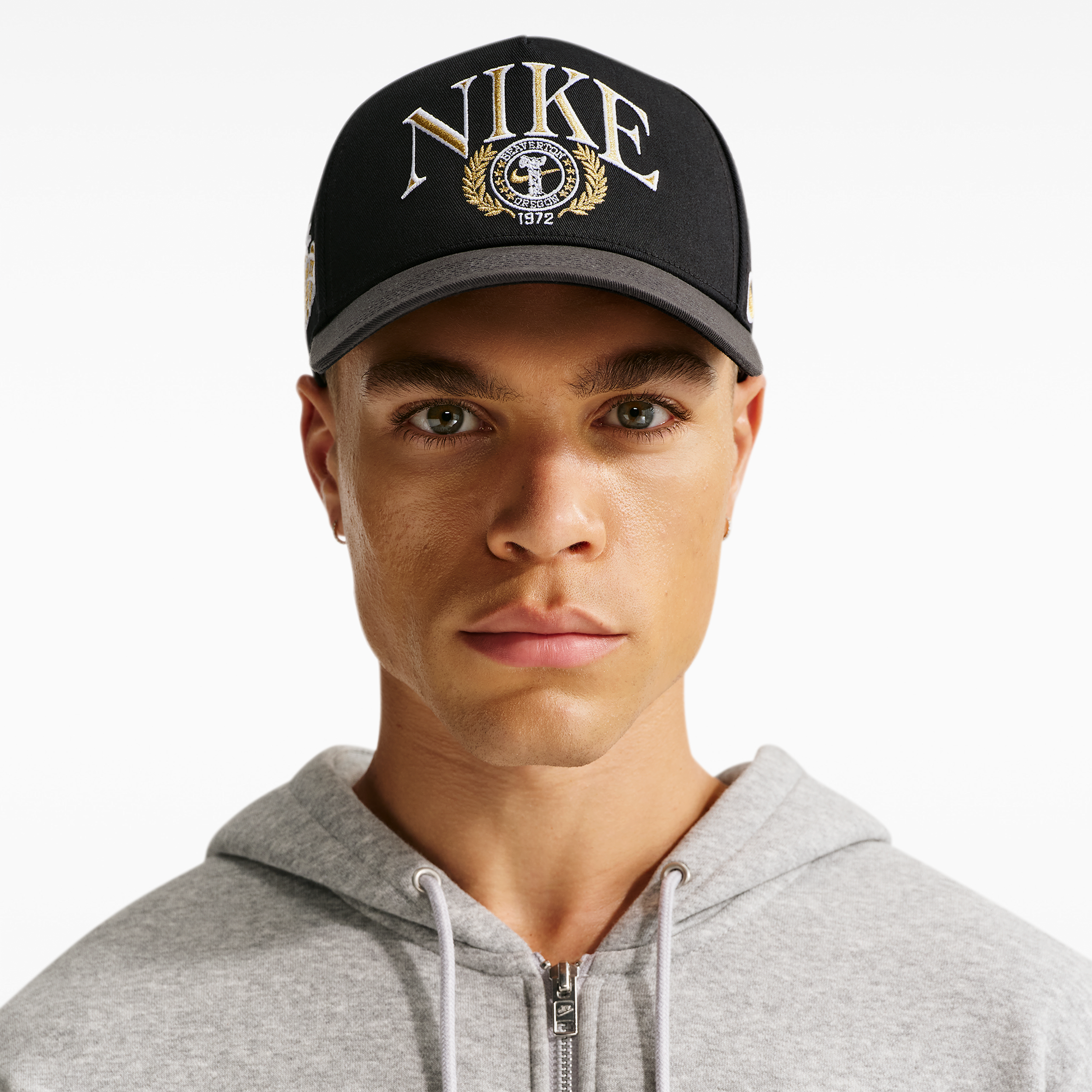 Nike Rise Structured A-Frame Cap, Men's, Medium/Large, Black/Anthracite