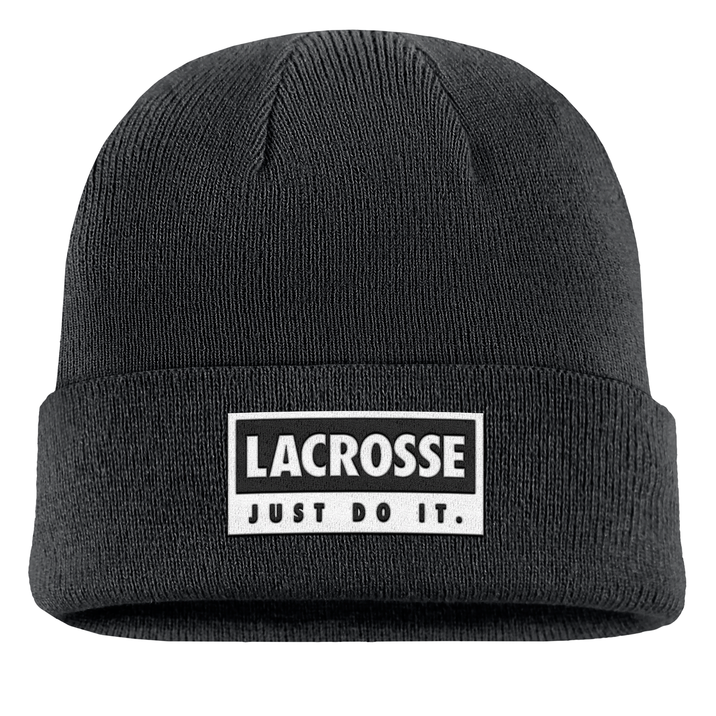 Nike Unisex Swoosh Peak Lacrosse Beanie In Black
