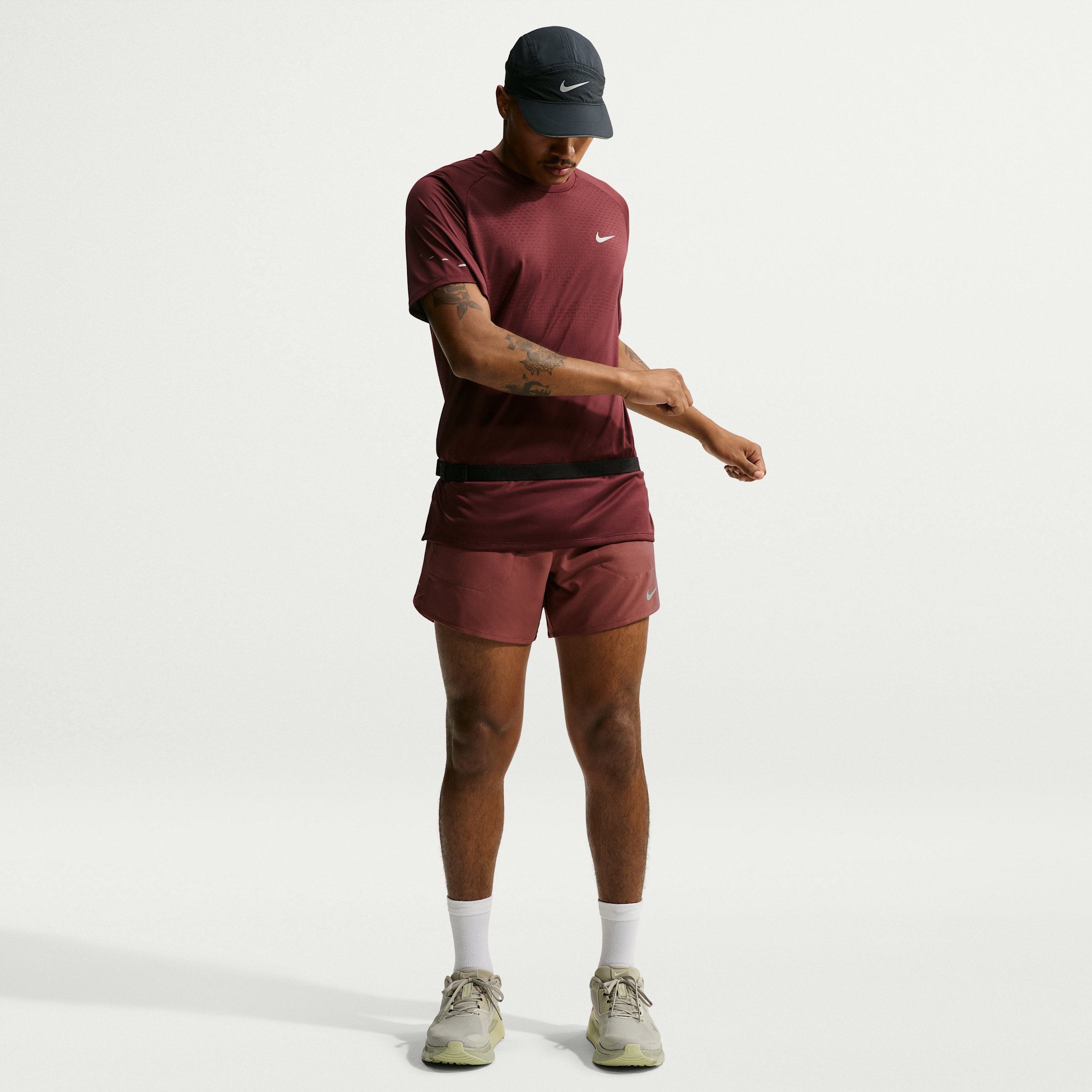 Nike Men's Stride Dri-FIT 5" Brief-Lined Running Shorts in Brown | IF2038-255