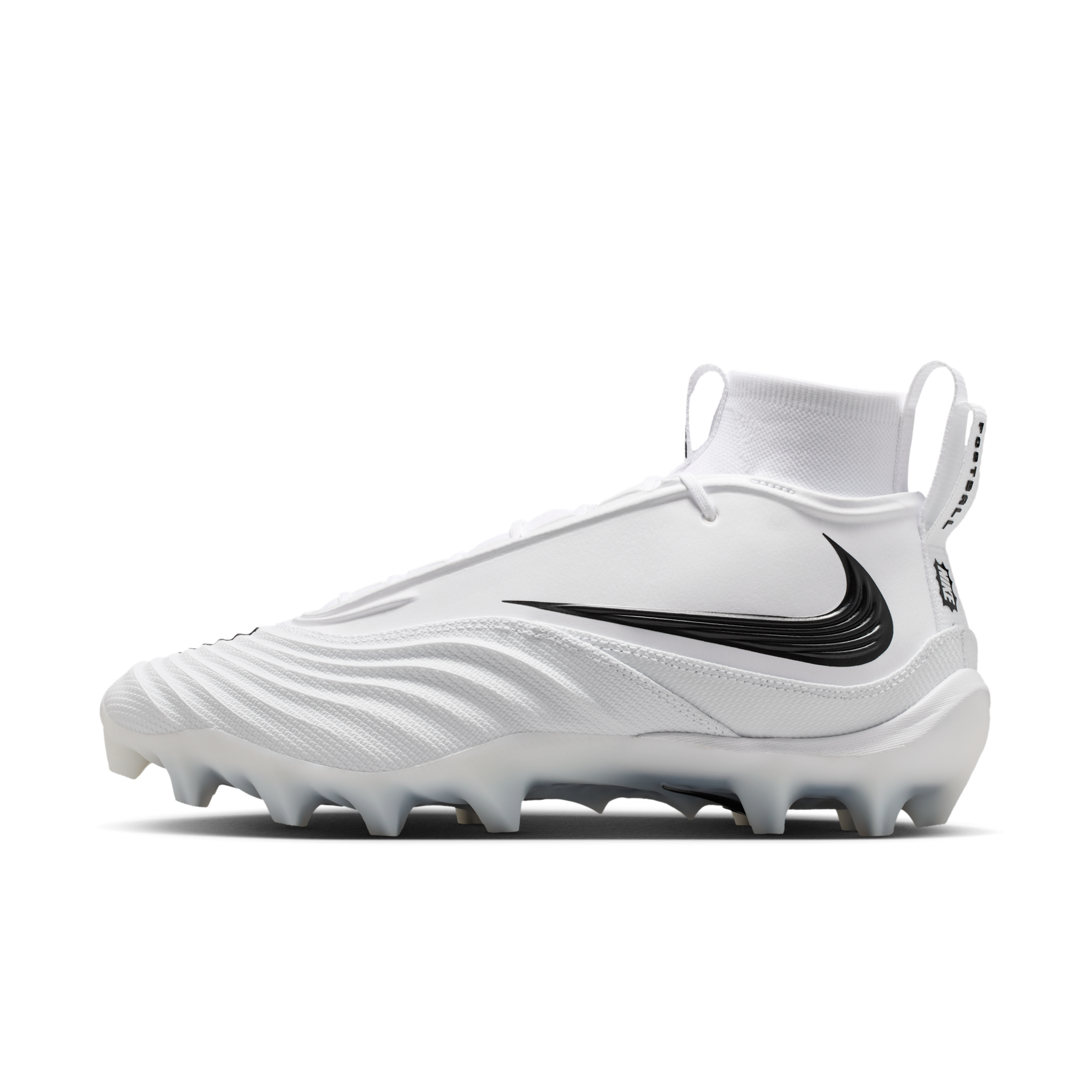 Nike Men's Alpha Menace 5 Pro Football Cleats in White | HV7020-101