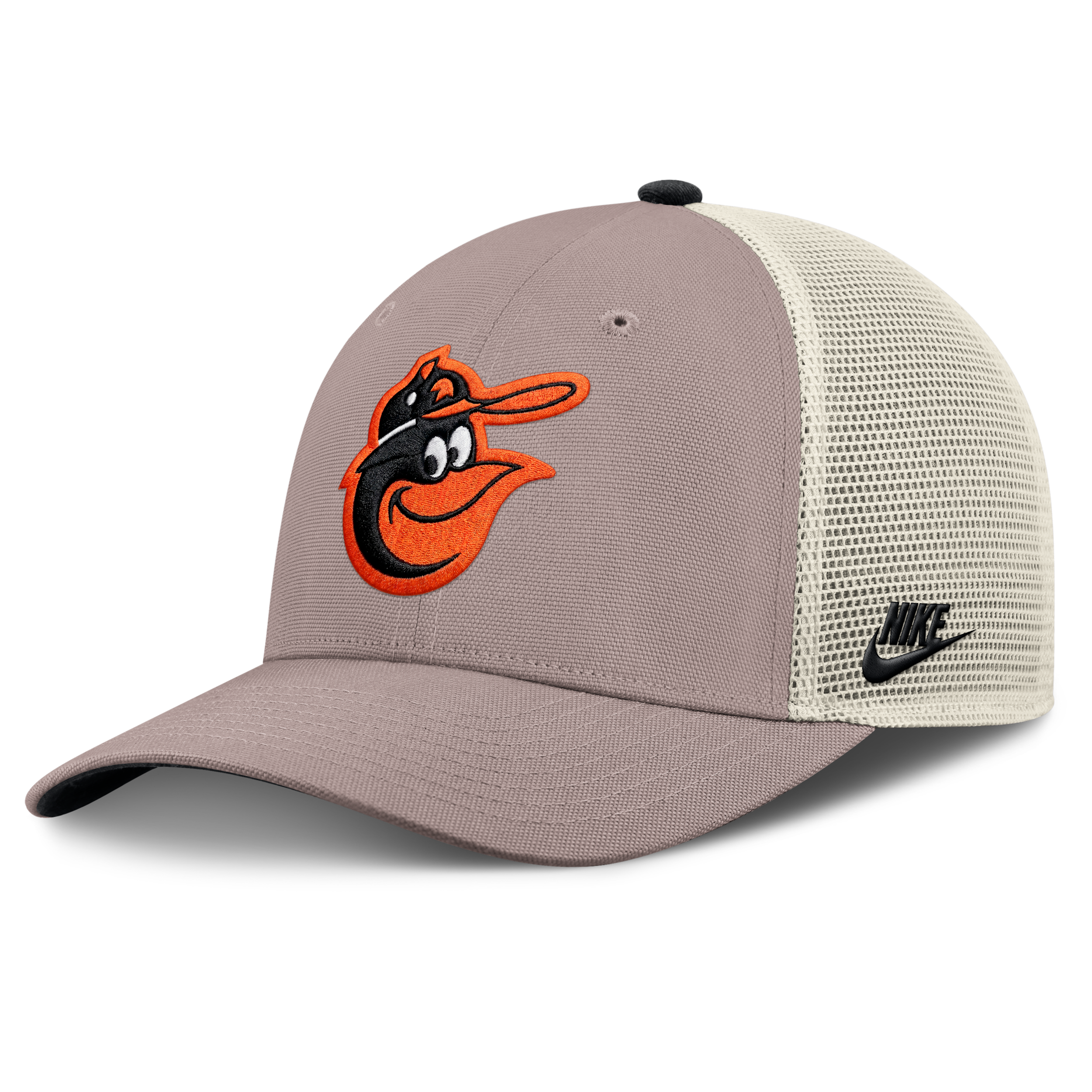 Baltimore Orioles Cooperstown Rise Nike Men's MLB Adjustable Trucker Hat in Brown | NB1L0M6KBBI-L4S