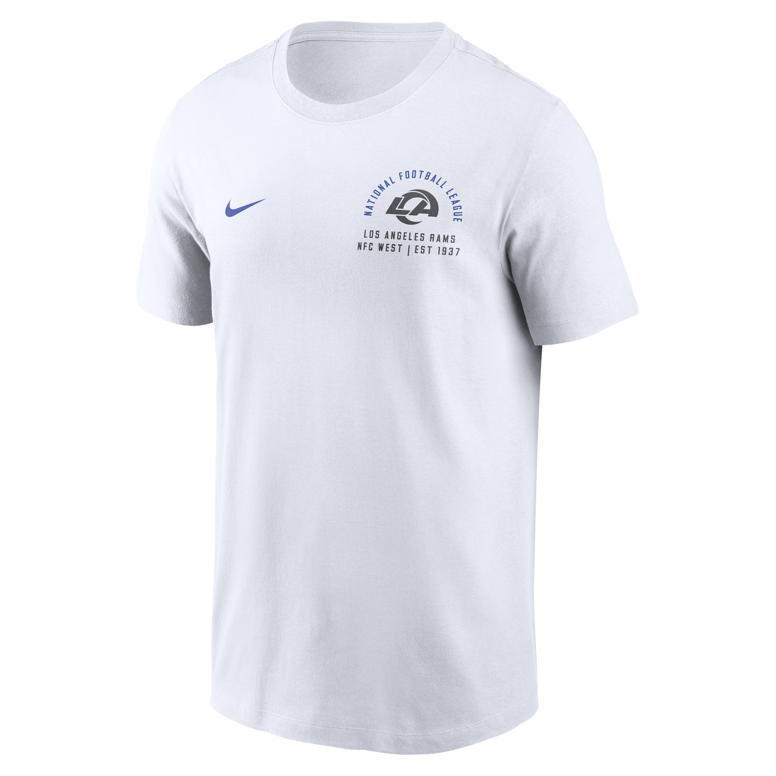 Los Angeles Rams Essential Nike Men's NFL T-Shirt in White | N19910A9X-PNG