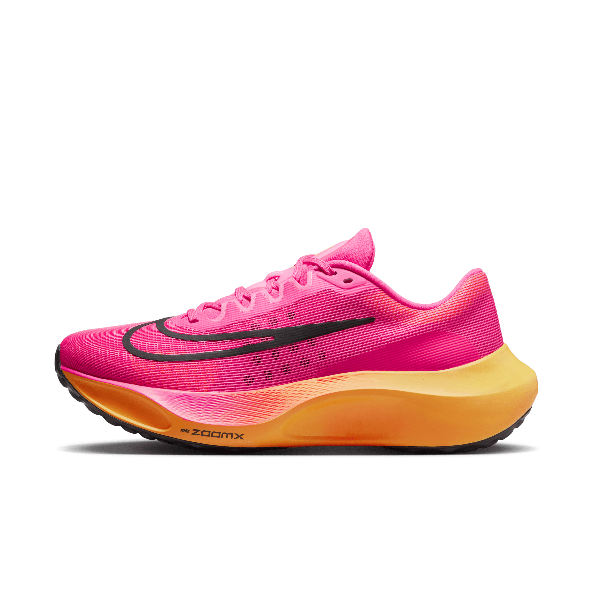 Nike Men's Zoom Fly 5 Road Running Shoes In Pink/black/orange