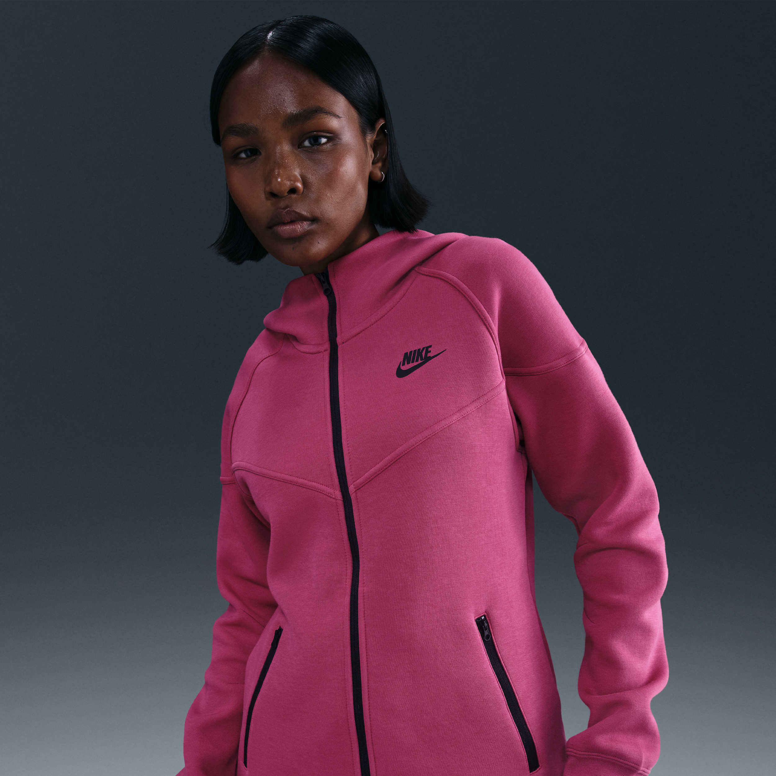 Nike Women's  Sportswear Tech Fleece Windrunner Full-zip Hoodie In Purple