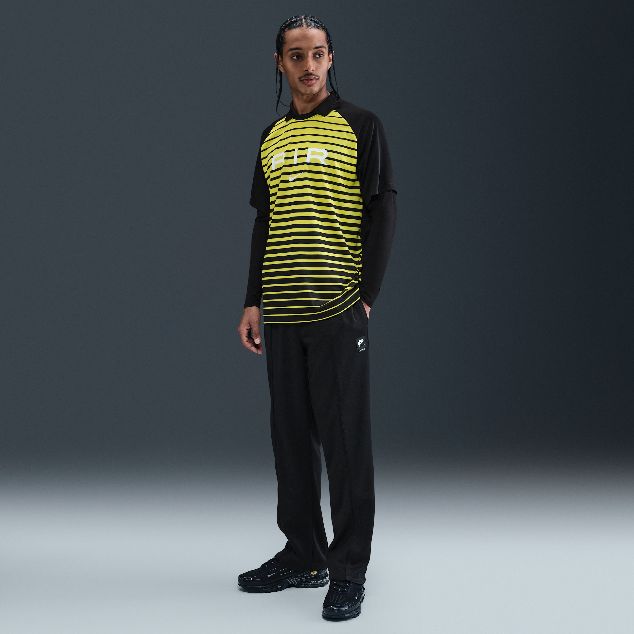 Men's Nike Sportswear Air Poly-Knit Track Pants in Black | IB2147-010
