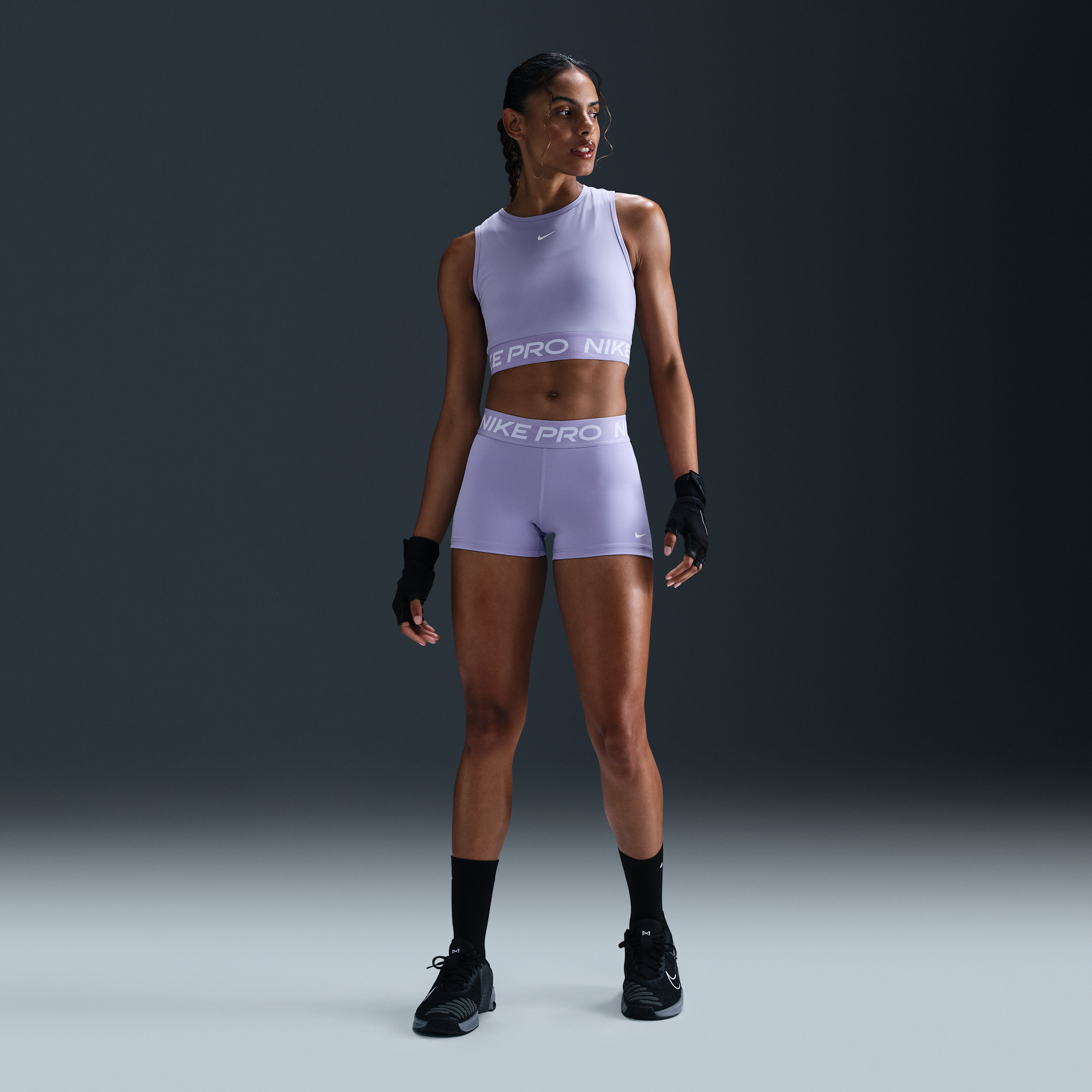 Nike Women's Pro 3" Shorts In Purple