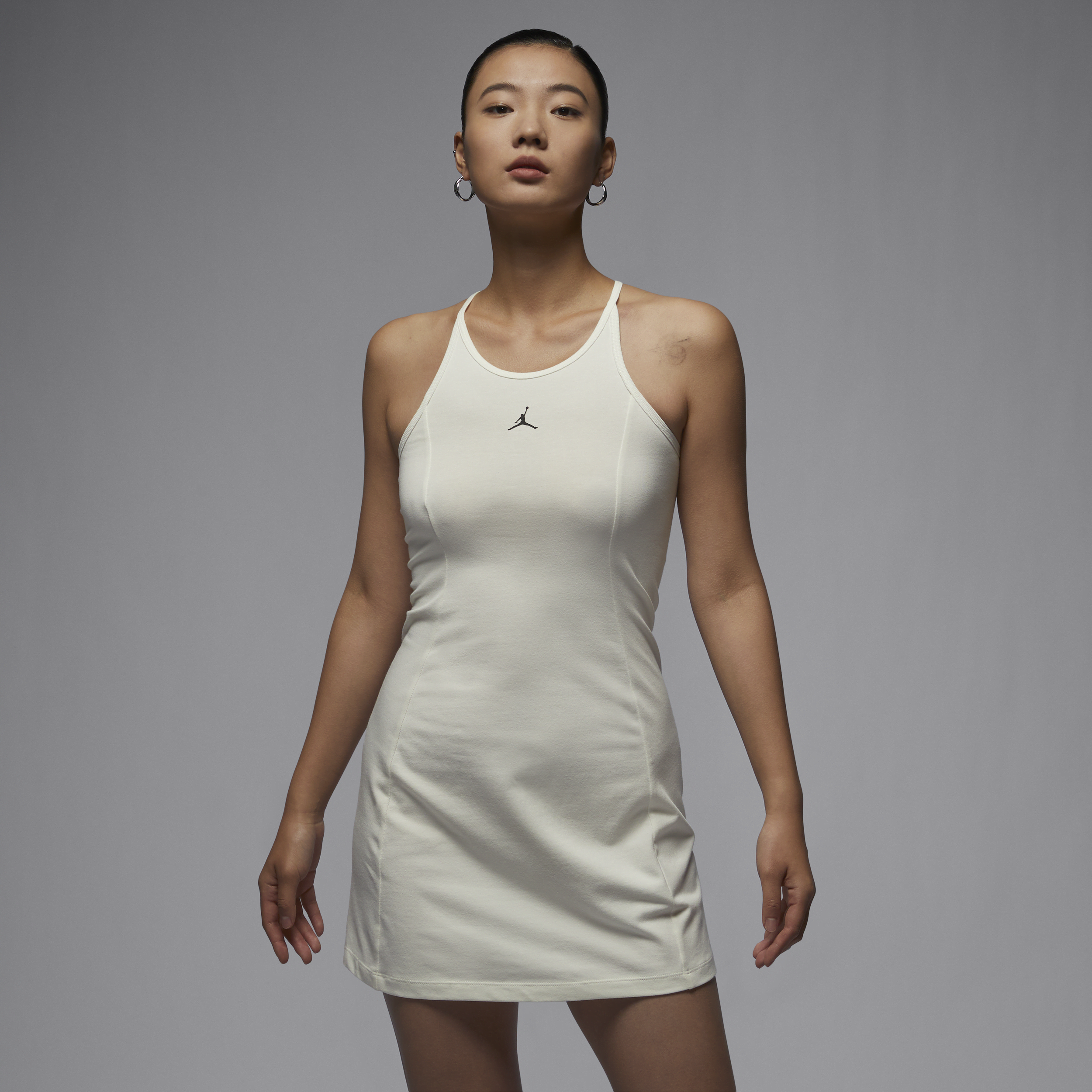 Shop Jordan Women's  Slim Knit Dress In White