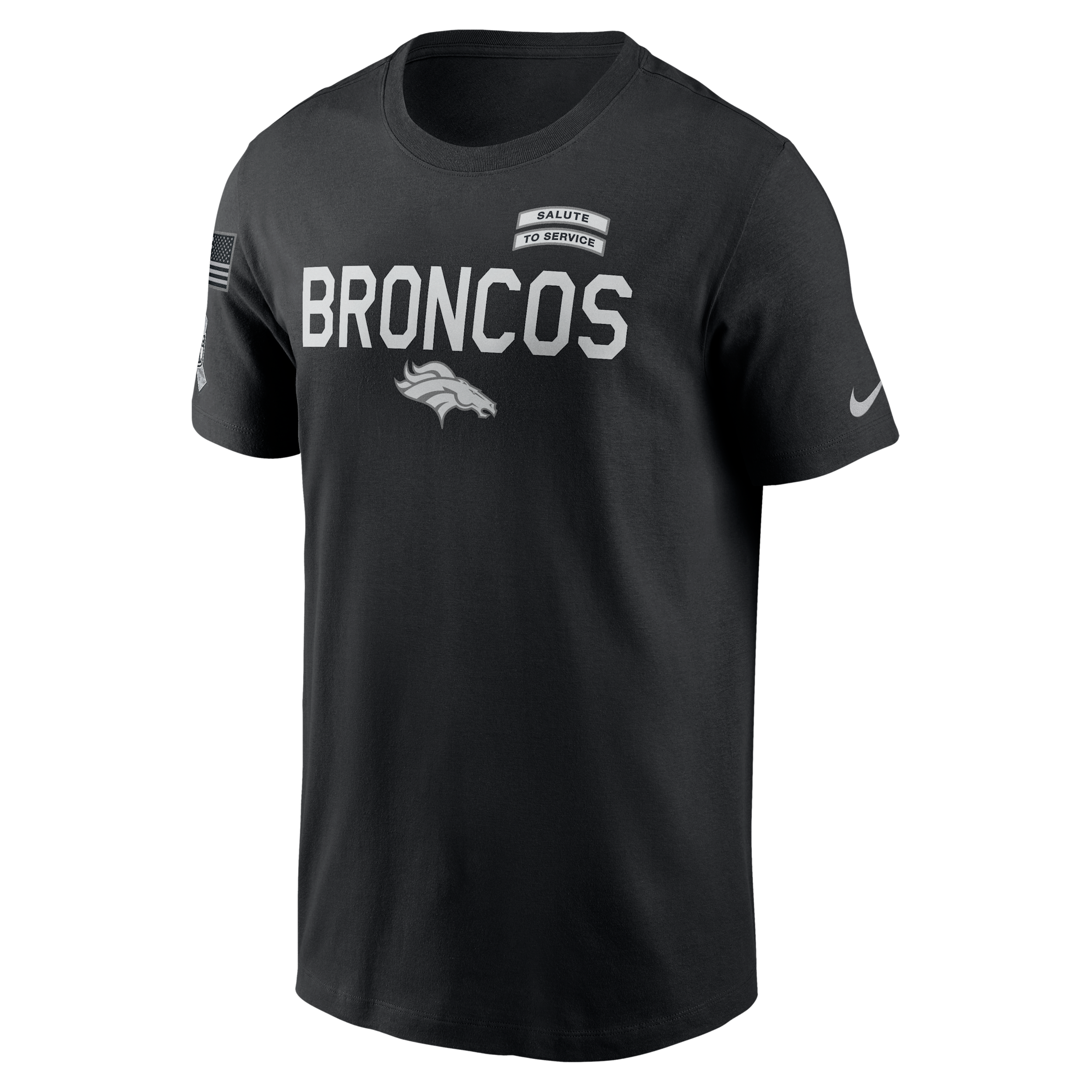 Denver Broncos Salute to Service Sideline Nike Men's Dri-FIT NFL T-Shirt in Black | 02ET00AA2A-NKC