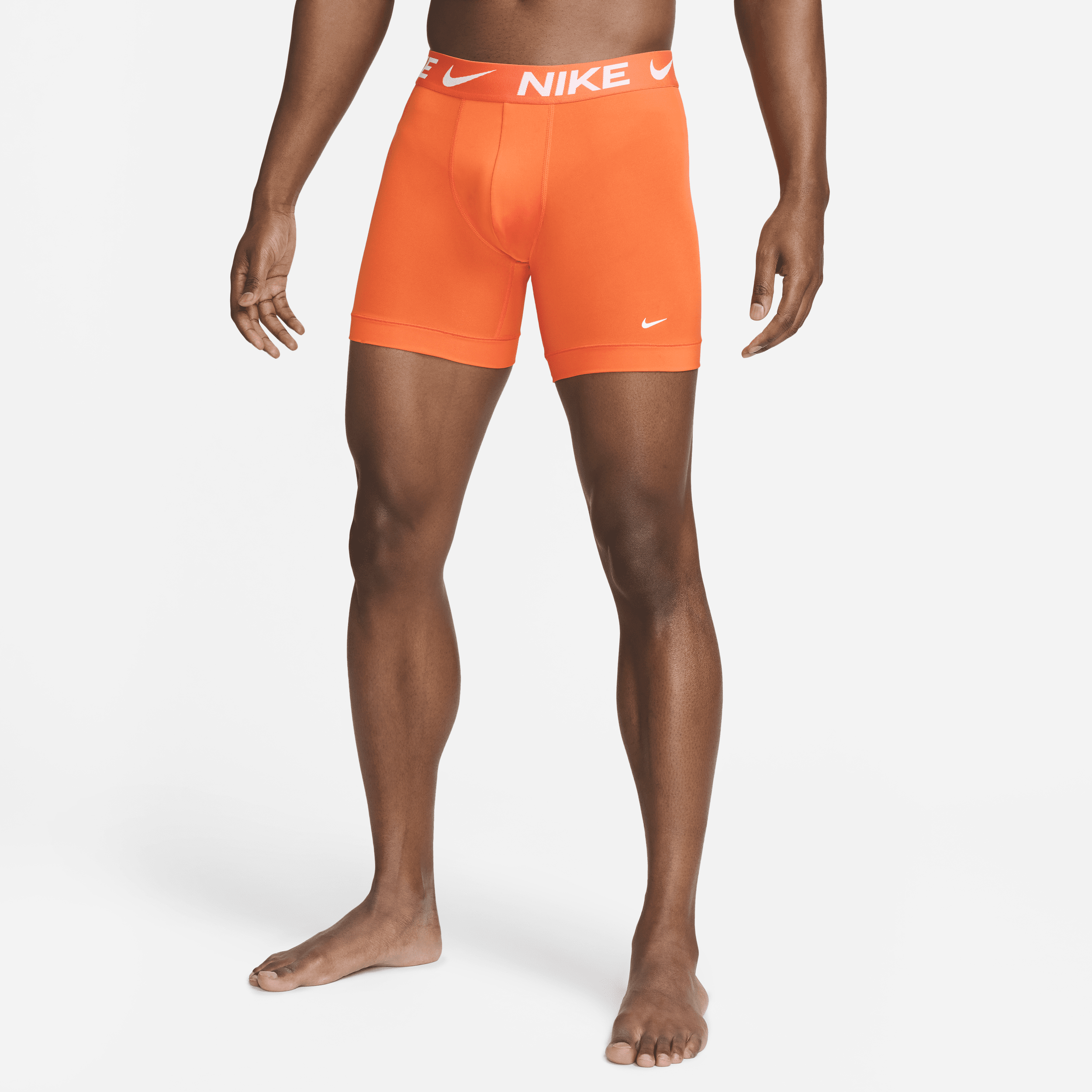Shop Nike Men's Dri-fit Essential Micro Boxer Briefs (3-pack) In Orange