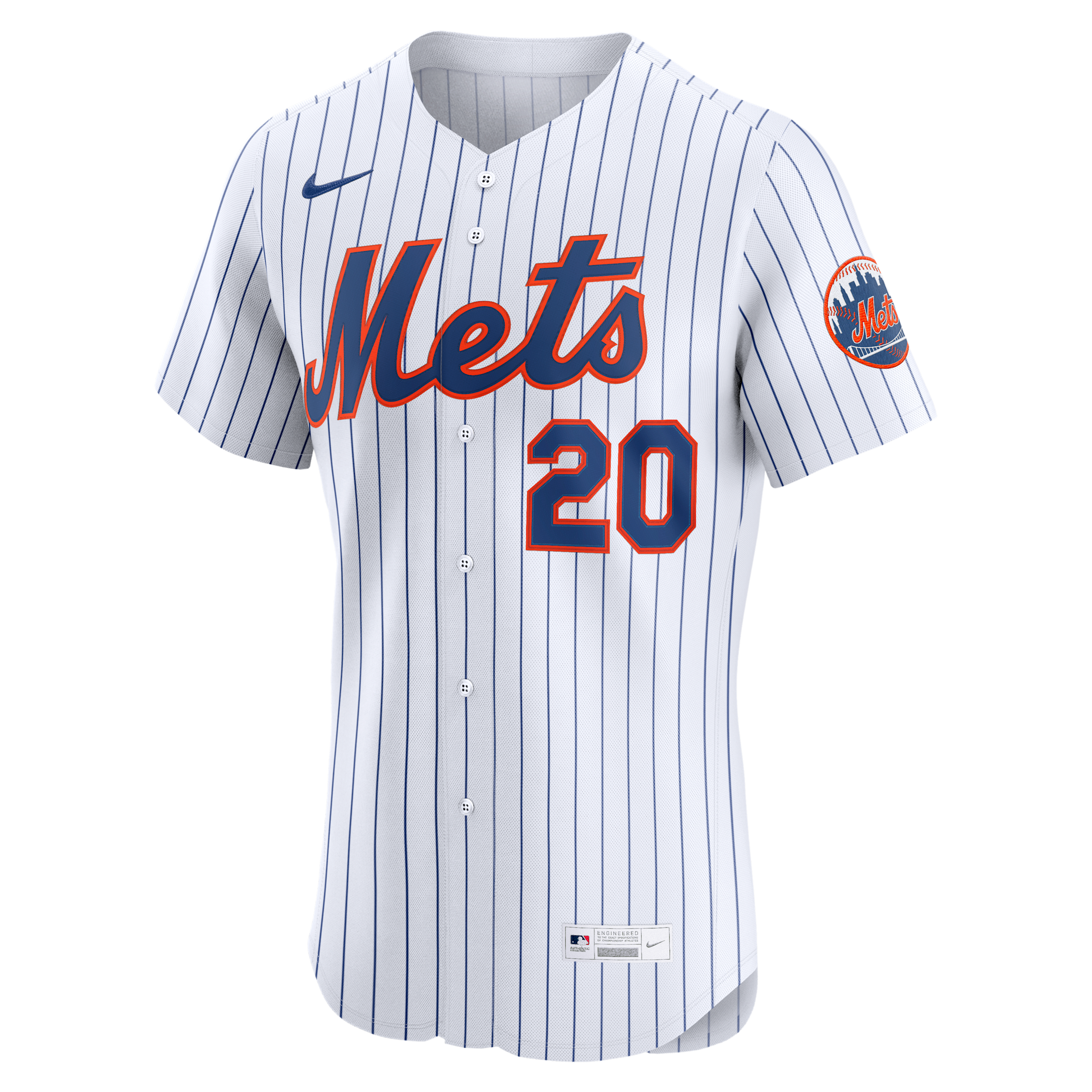 Pete Alonso New York Mets Nike Men's Dri-FIT ADV MLB Elite Jersey in White | 9B10NMHONM9-T71