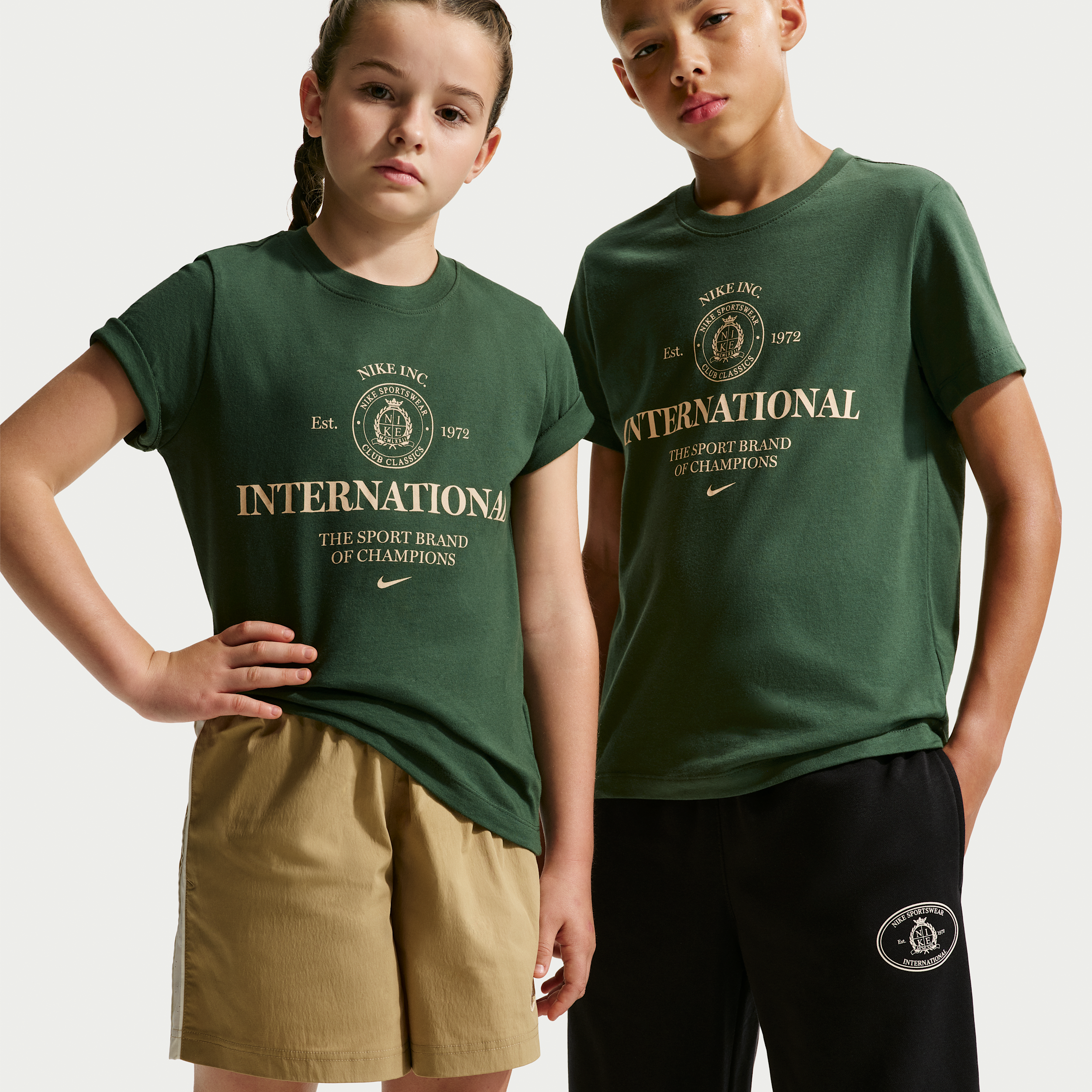 Nike Sportswear Big Kids' T-Shirt in Green | IV5327-323