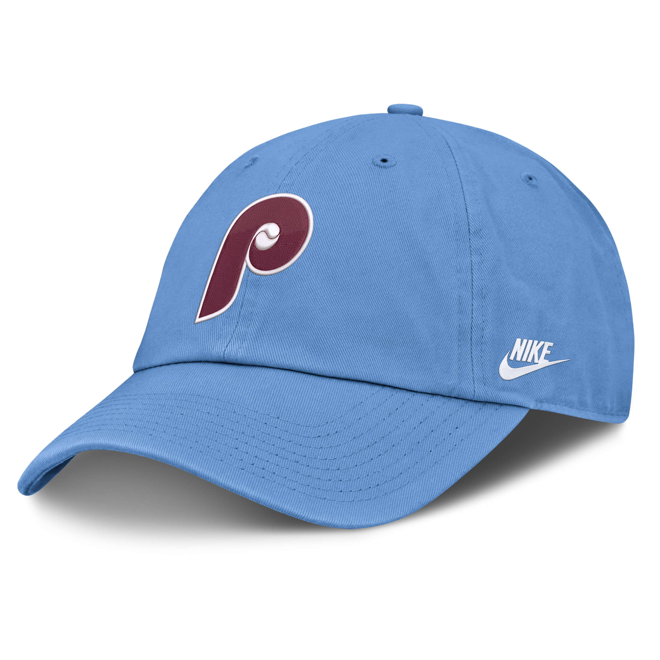 Philadelphia Phillies '80s Cooperstown Club Nike Men's MLB Unstructured Adjustable Hat in Blue | NB014EYPHP-GF1