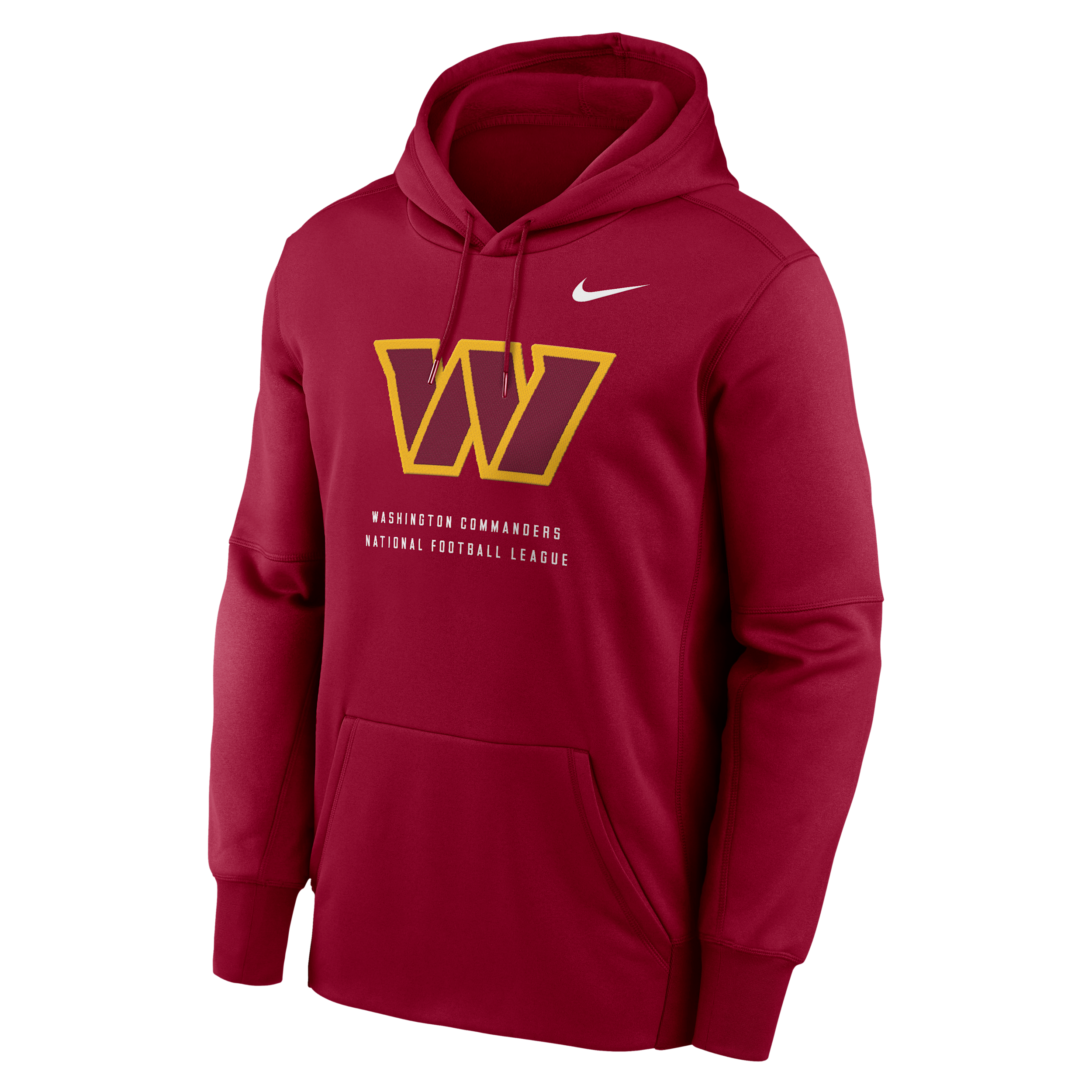 Men's Washington Commanders Nike Therma NFL Pullover Hoodie in Red | NKAQ67P9E-R7Q