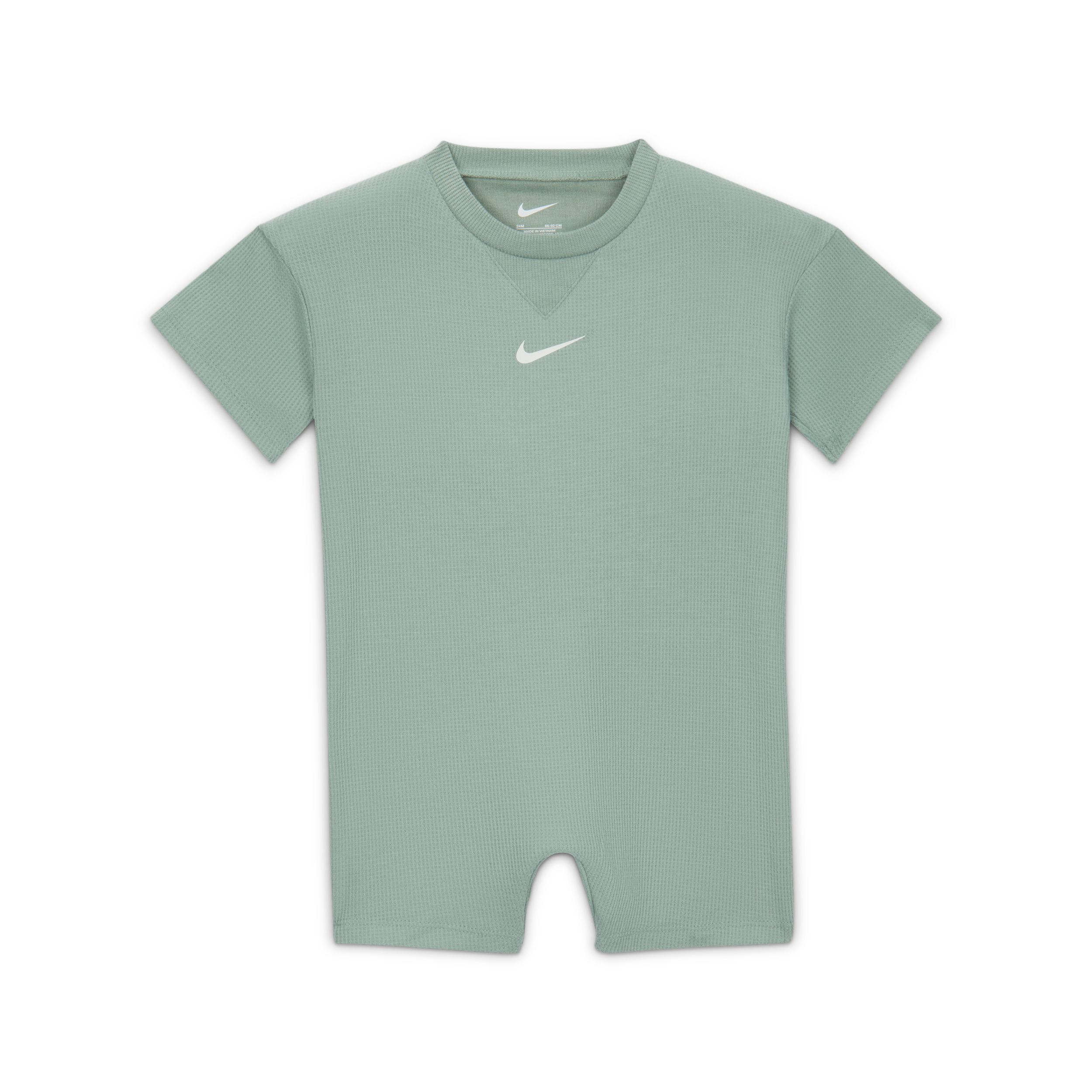 Boys Infant Nike LBR Waffle Romper - Boys' Infant Green/White Size 12MO