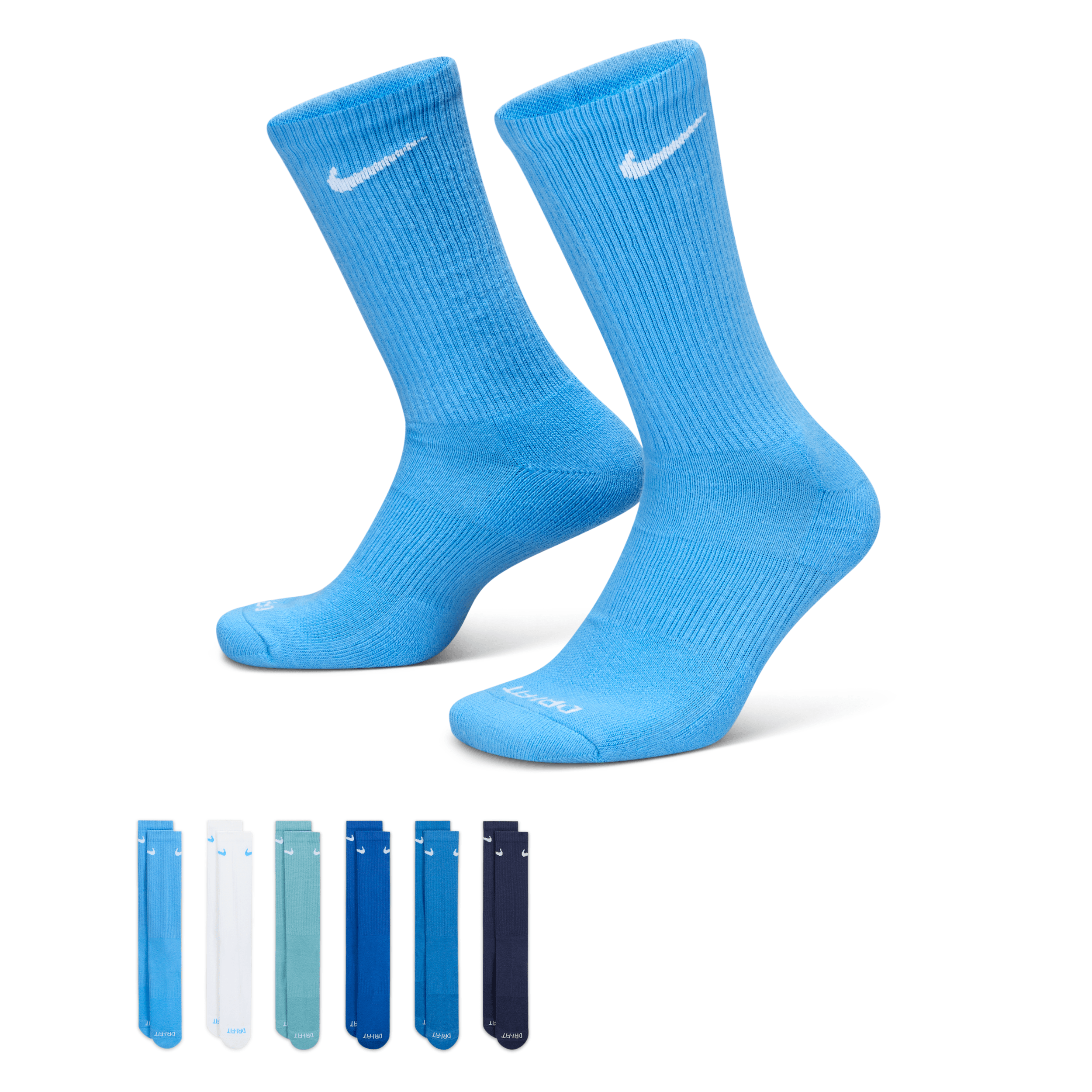 Nike Men's Everyday Plus Cushioned Training Crew Socks (6 Pairs) In Multicolor