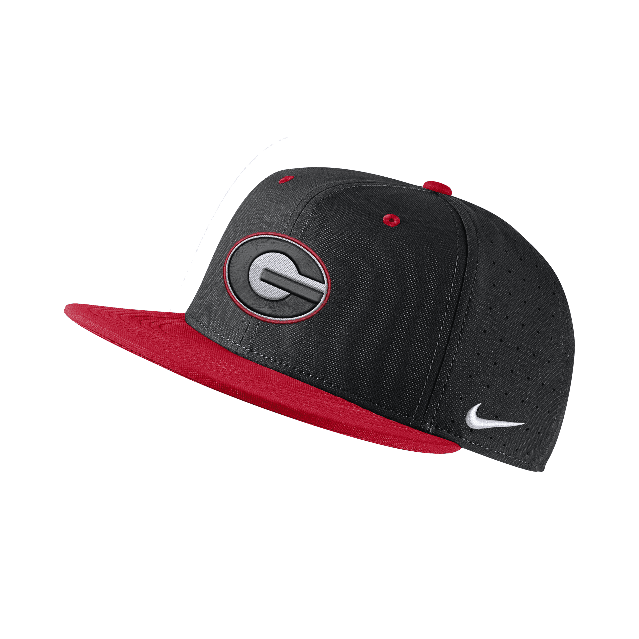 Nike Georgia  Unisex College Fitted Baseball Hat In Black