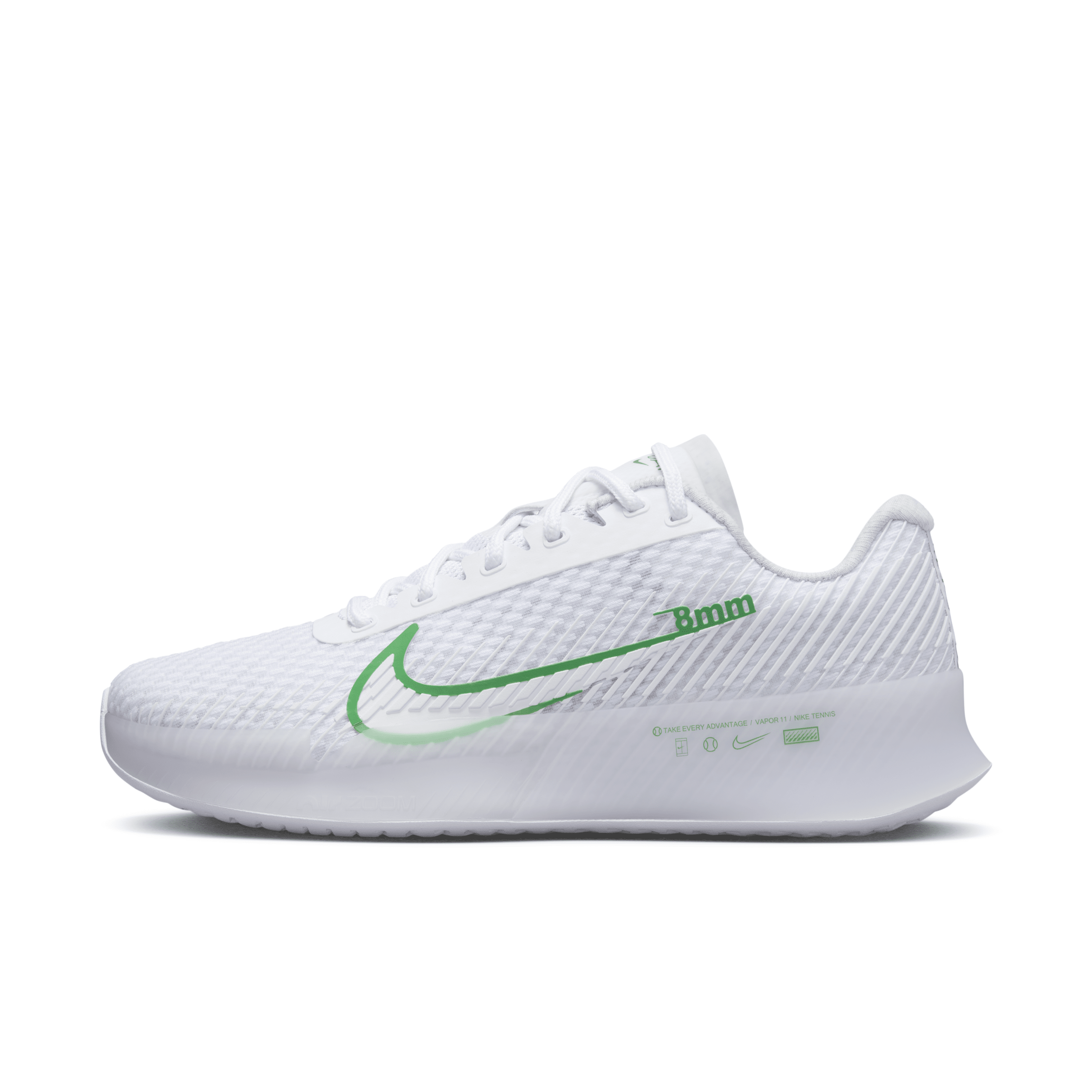 Nike Women's Court Air Zoom Vapor 11 Hard Court Tennis Shoes In White