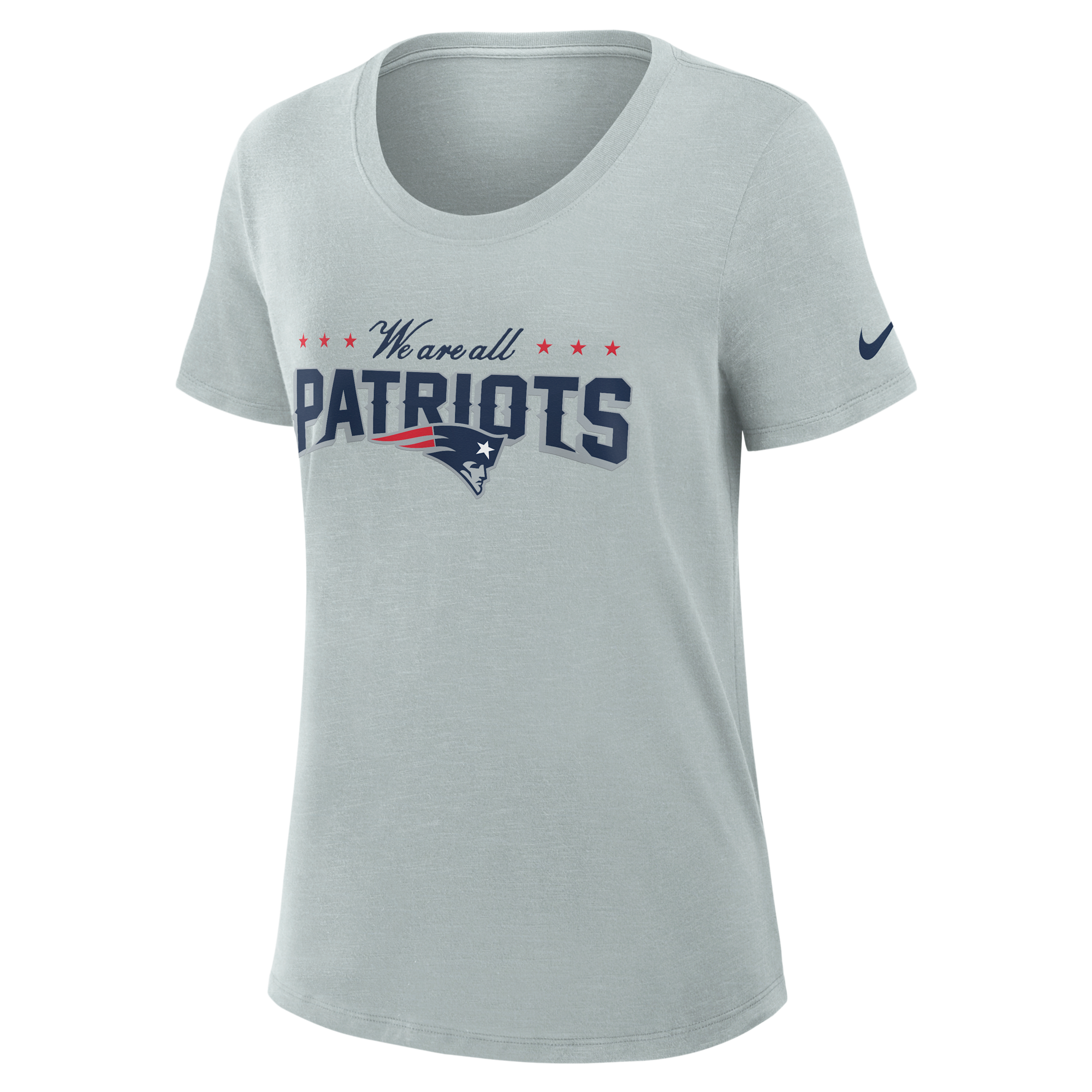 New England Patriots Rivalries Collection Slub Nike Women's Dri-FIT NFL T-Shirt in Grey | 034807R8K-87Z