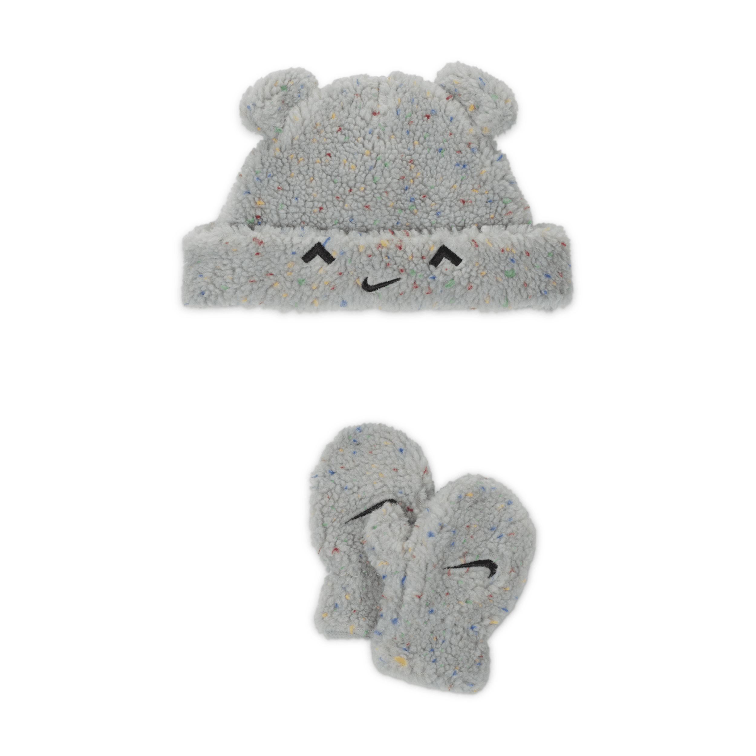 Nike Cozy Comfort Toddler 2-piece Beanie Set In Grey