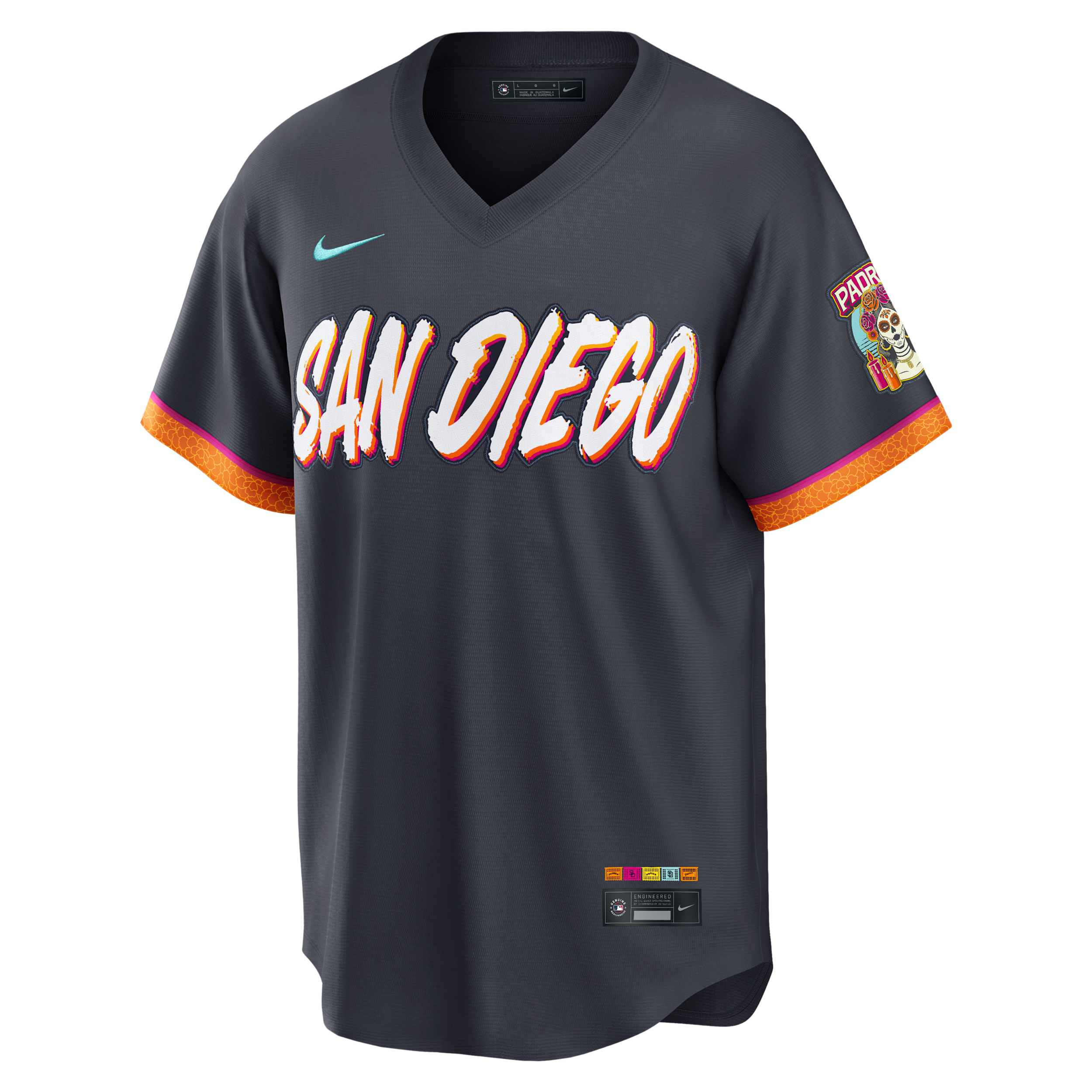 San Diego Padres City Connect Nike Men's MLB Stadium Jersey in Black | RE260H3HPYP-43L