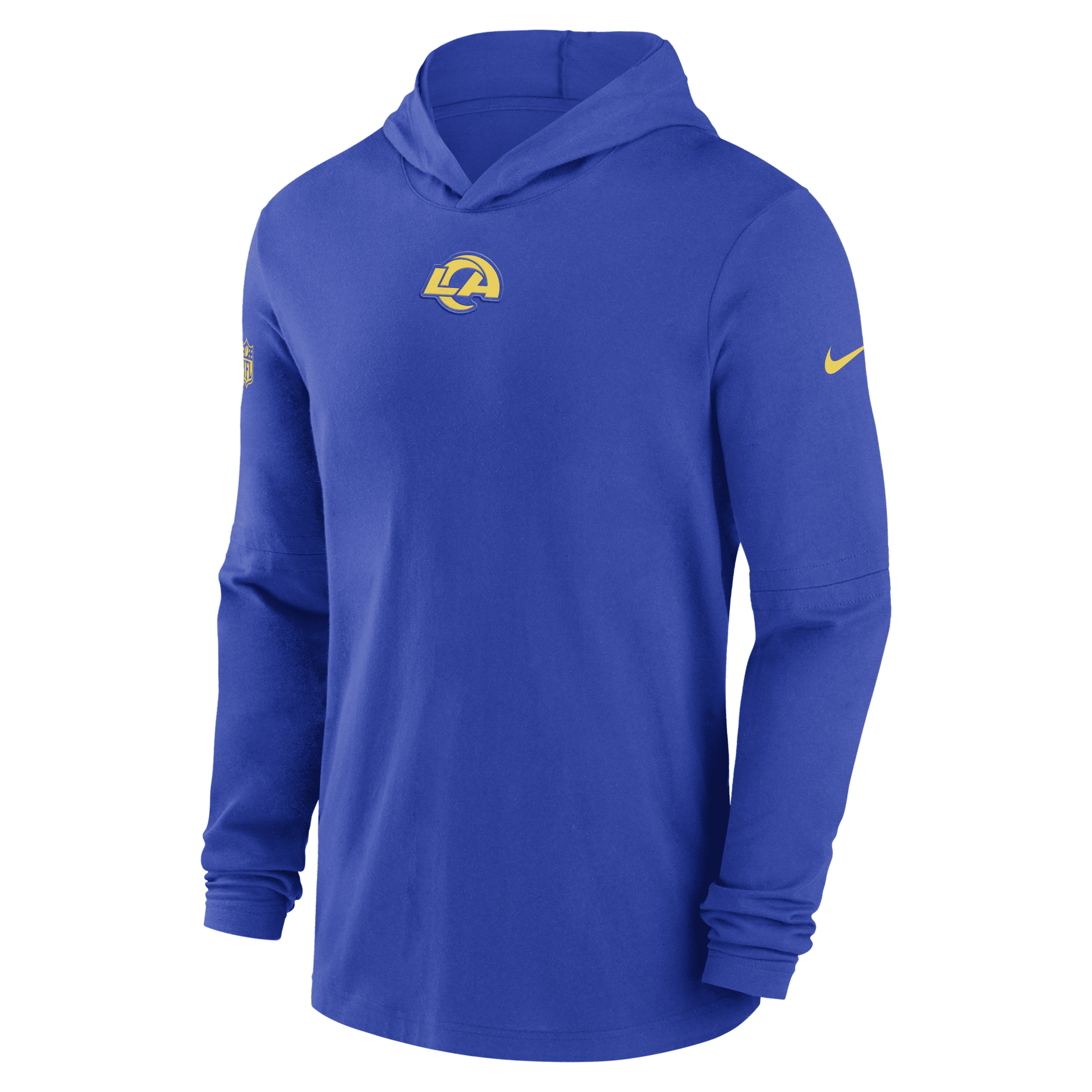 Shop Nike Los Angeles Rams Sideline Menâs  Men's Dri-fit Nfl Long-sleeve Hooded Top In Blue