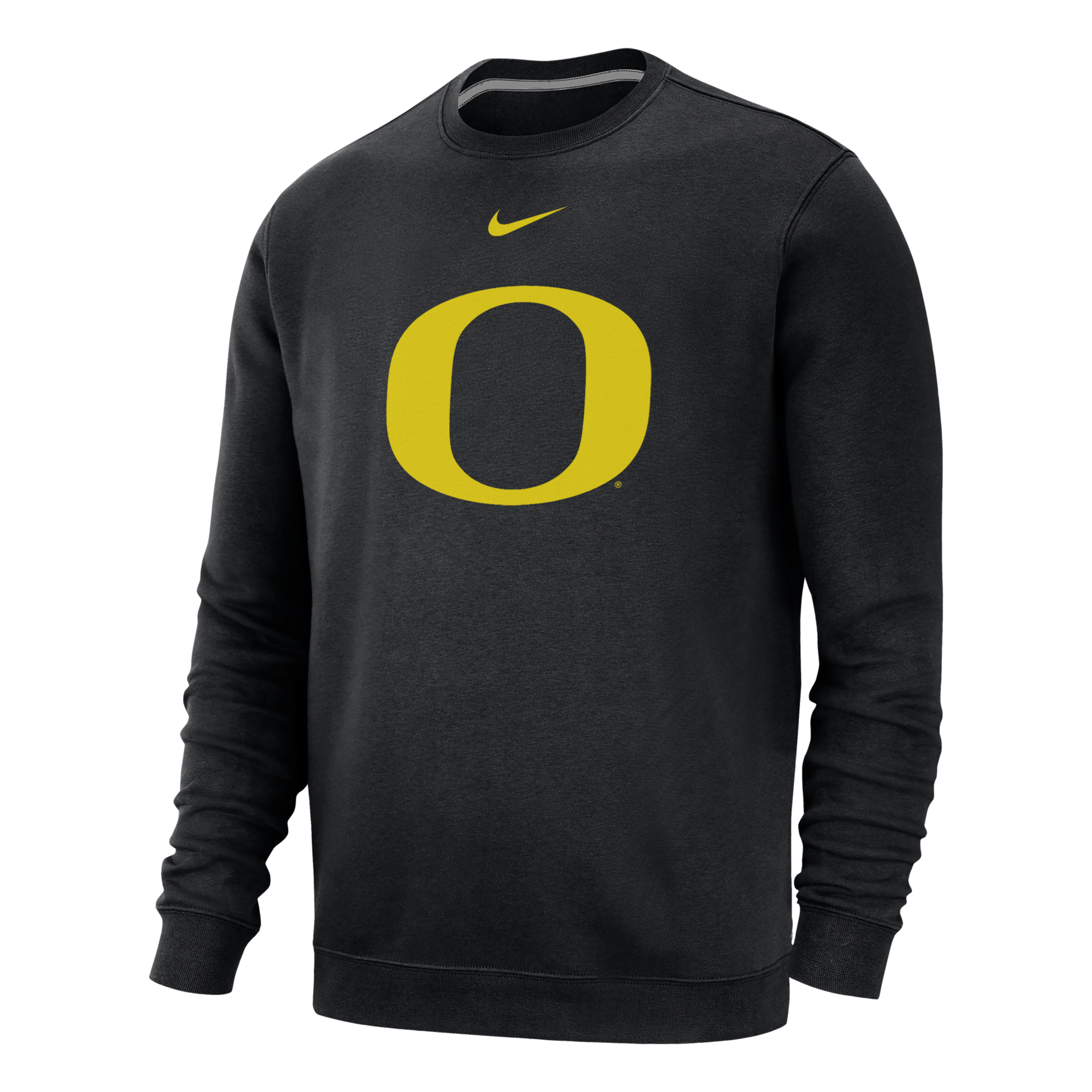 Nike Oregon Club Fleece  Men's College Crew-neck Sweatshirt In Black
