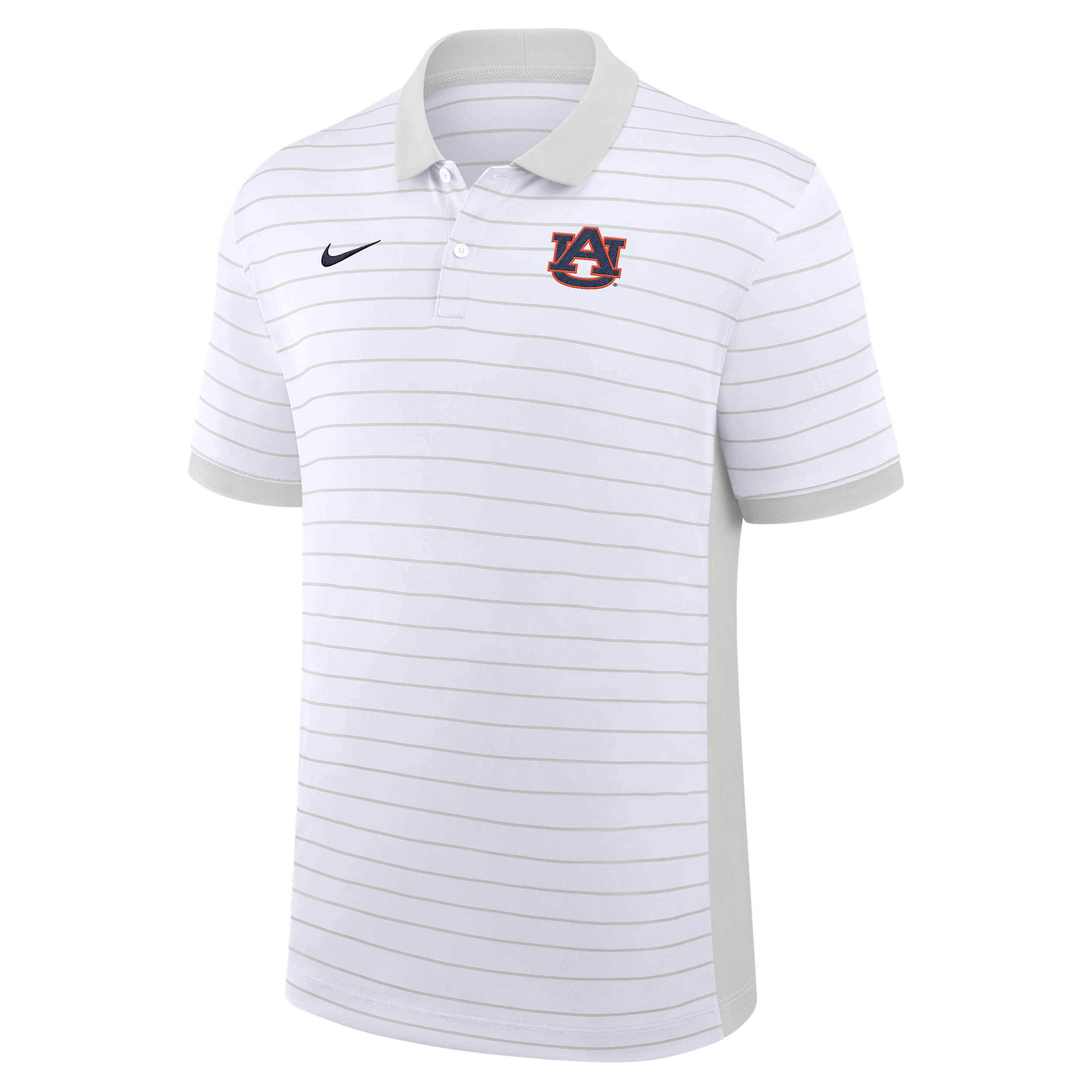 Nike Auburn Sideline Victory Stripe  Men's Dri-fit College Polo In White