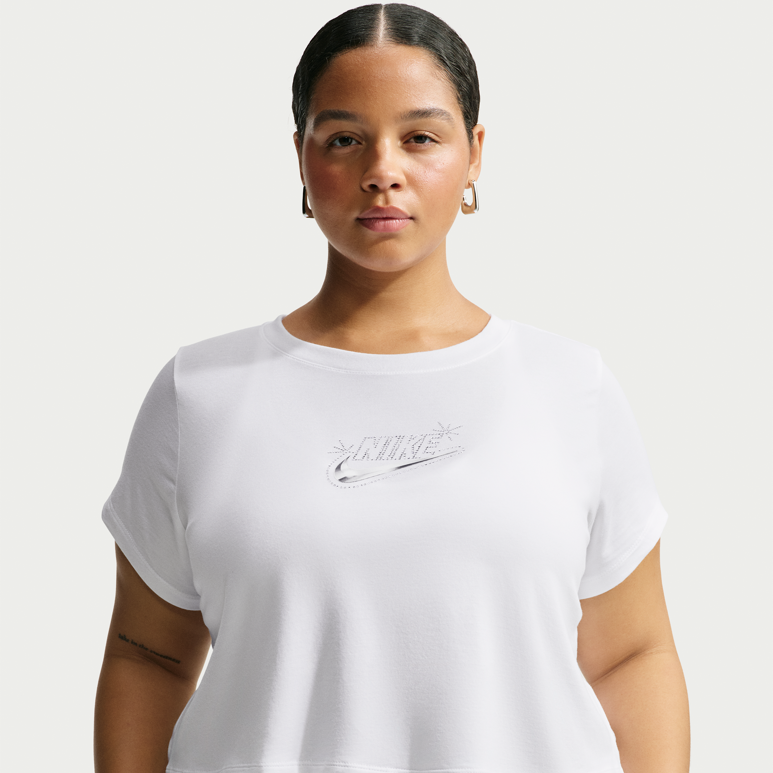 Women's Nike Sportswear Chill Knit Slim Cropped T-Shirt in White | IM6458-100