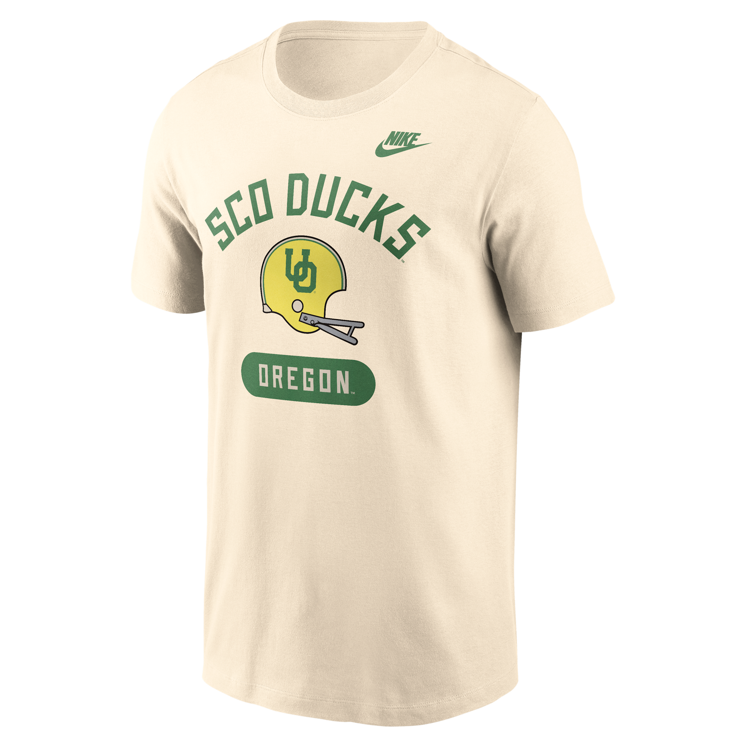 Oregon Legacy Arch Helmet Nike Men's College T-Shirt in White | N19915AUOV-FMQ
