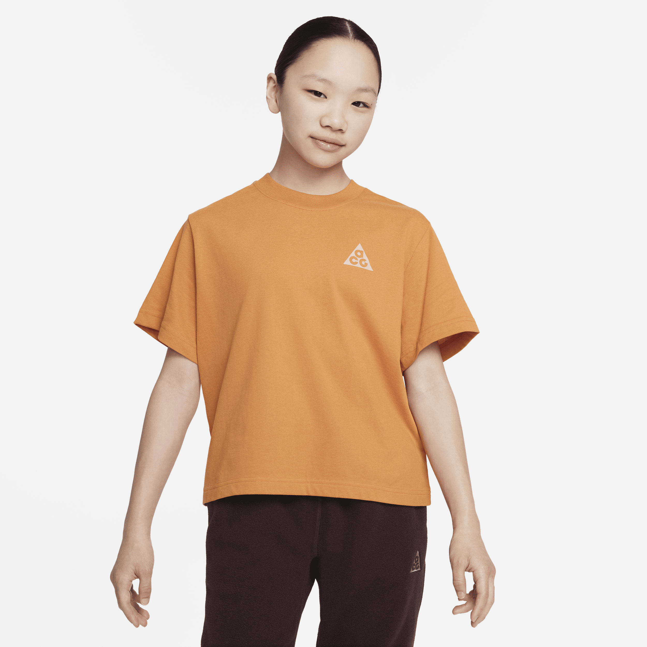 Nike Acg Big Kids' (girls') T-shirt In Orange