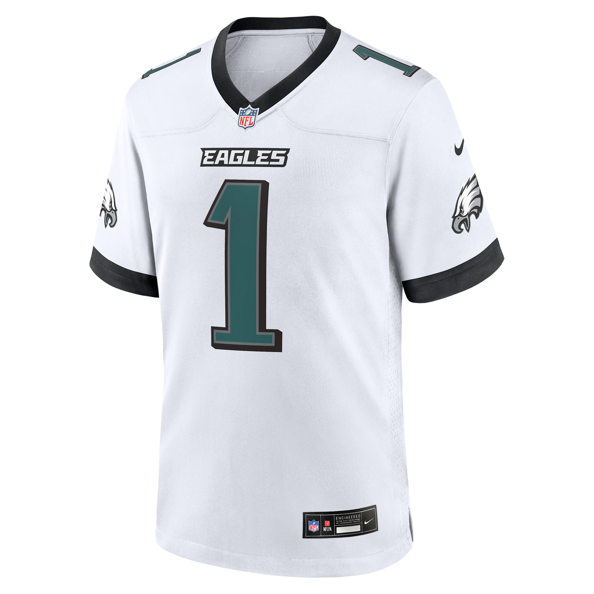 Jalen Hurts Philadelphia Eagles Nike Men's NFL Game Jersey in White | 67NM0G5V86F-CY0
