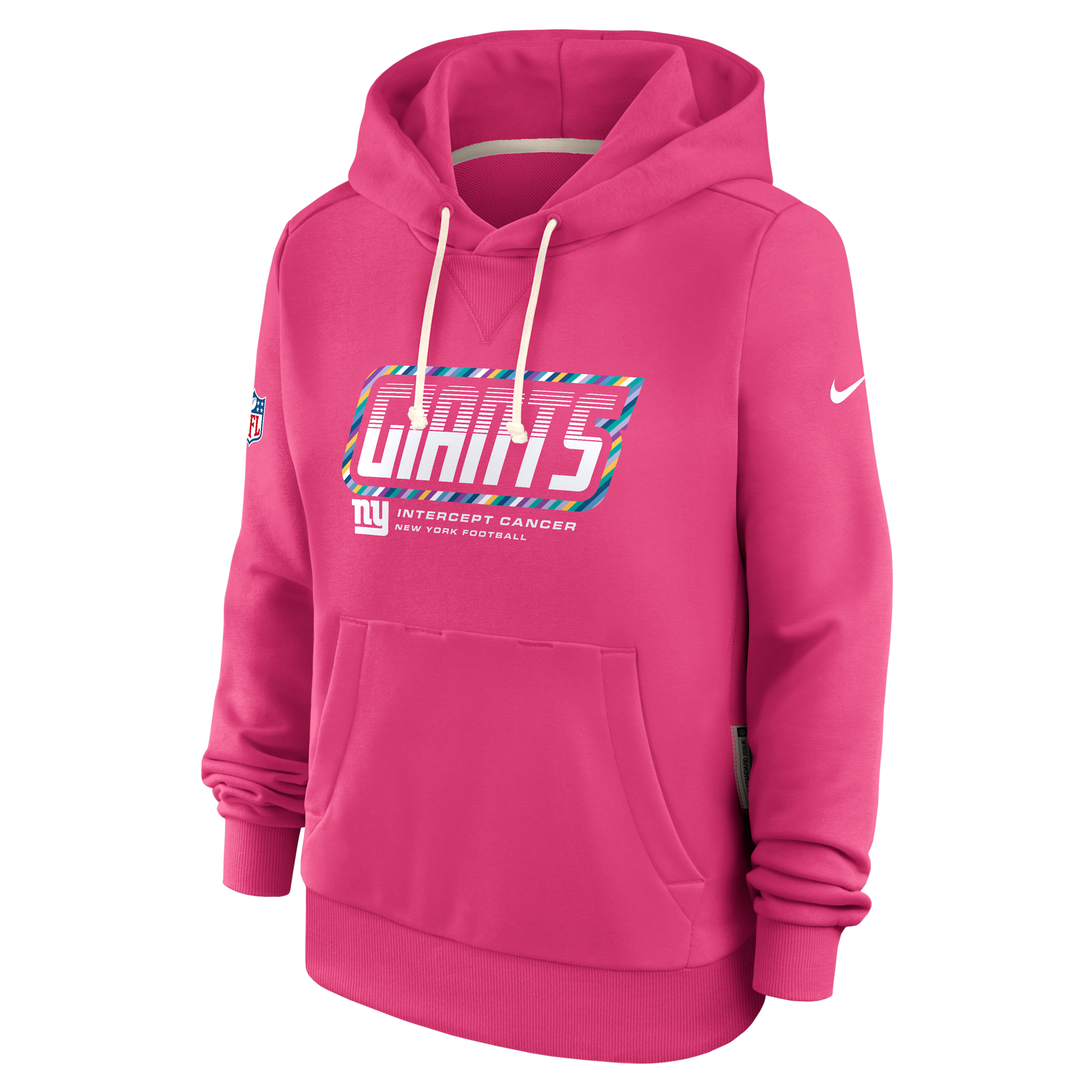 Nike Women's Pink New York Giants 2026 Nfl Crucial Catch Sideline Standard Issue Dri-fit Pullover Hoodie - Pink