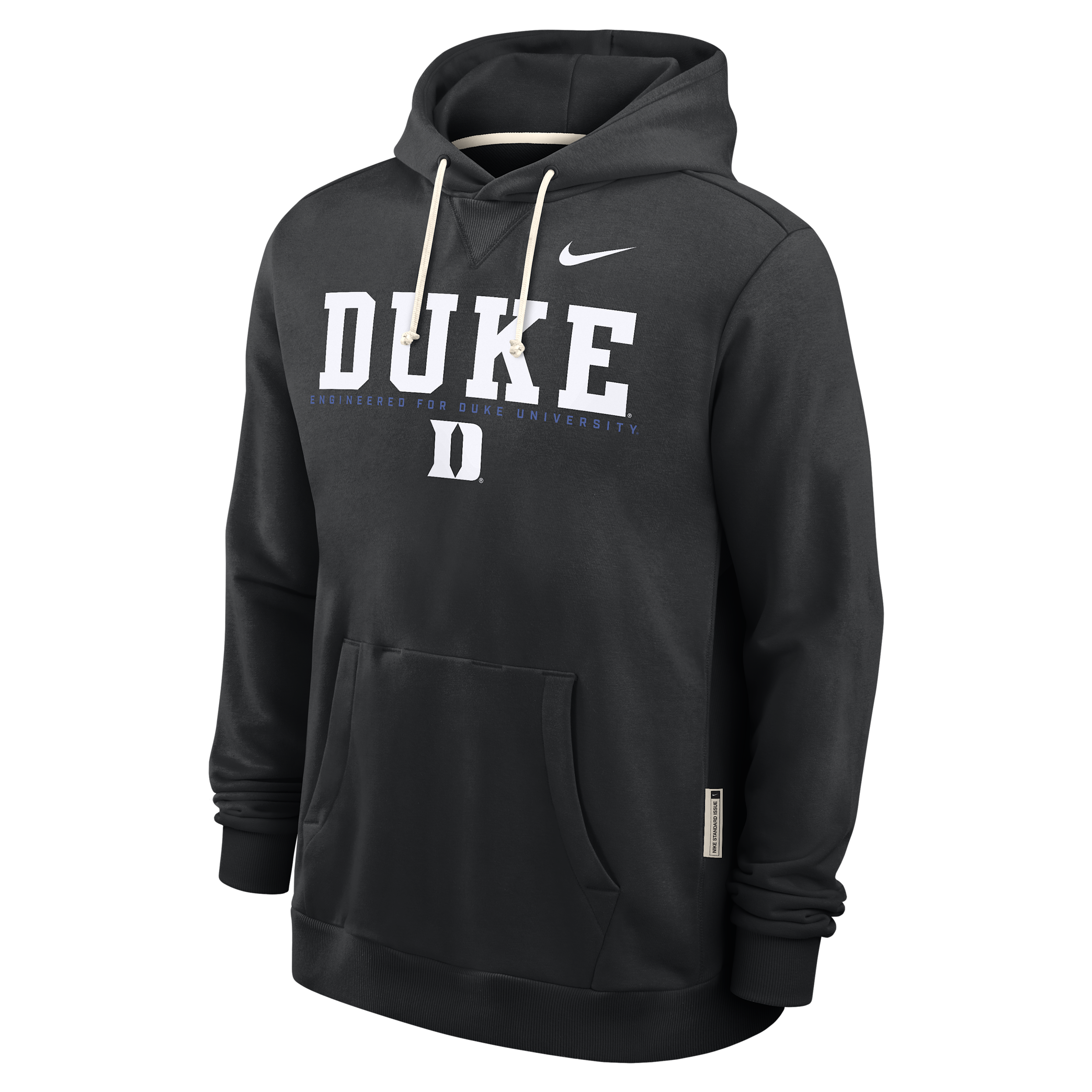 Nike Black Duke Blue Devils 2025 Sideline Standard Issue Dri-fit Hoodie In Black