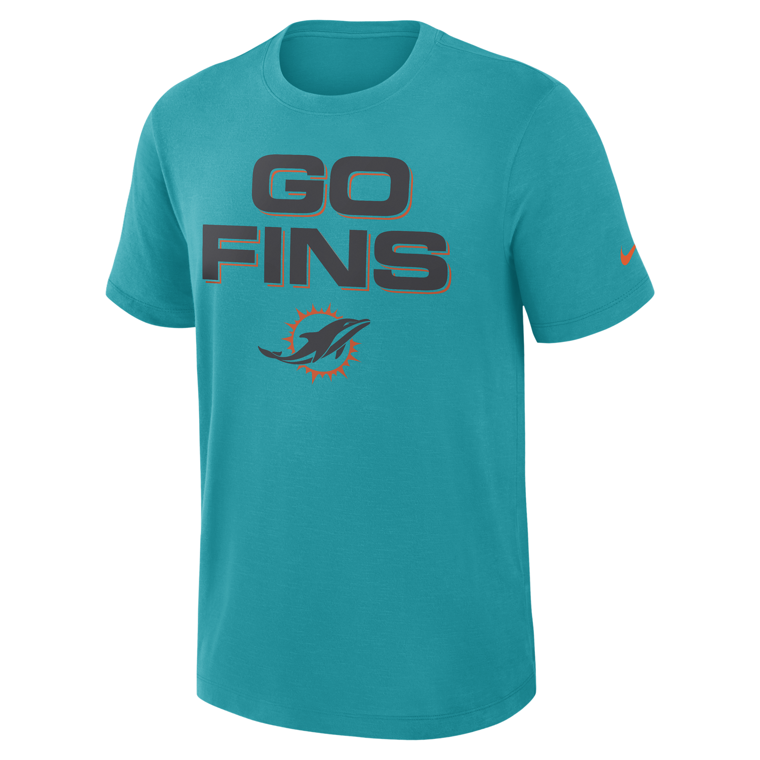 Miami Dolphins Rivalries Collection Slub Nike Men's Dri-FIT NFL T-Shirt in Blue | 03493GT9P-C8Q