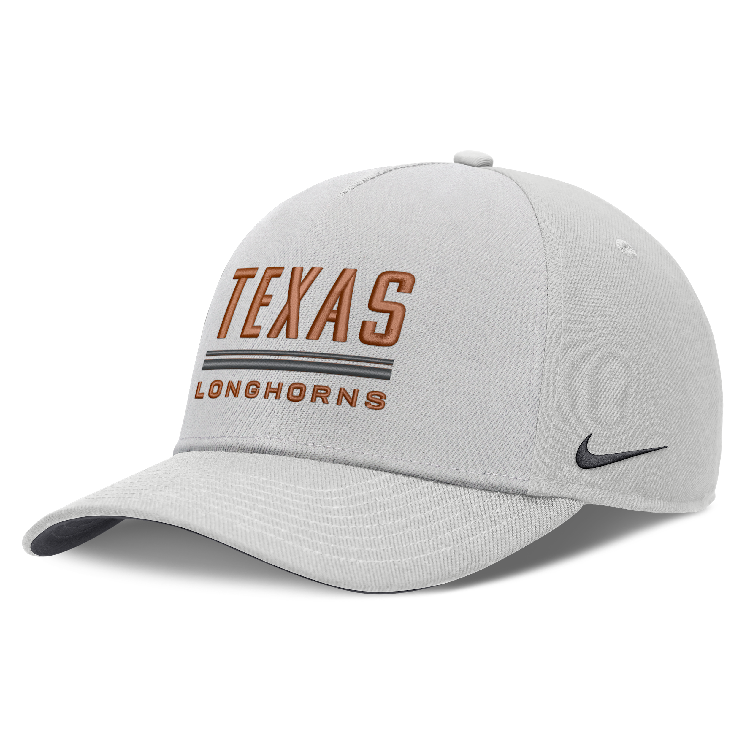 Texas Sideline Practice Rise Nike Men's Dri-FIT College Adjustable Hat in Grey | NC060BBTXE-RKB
