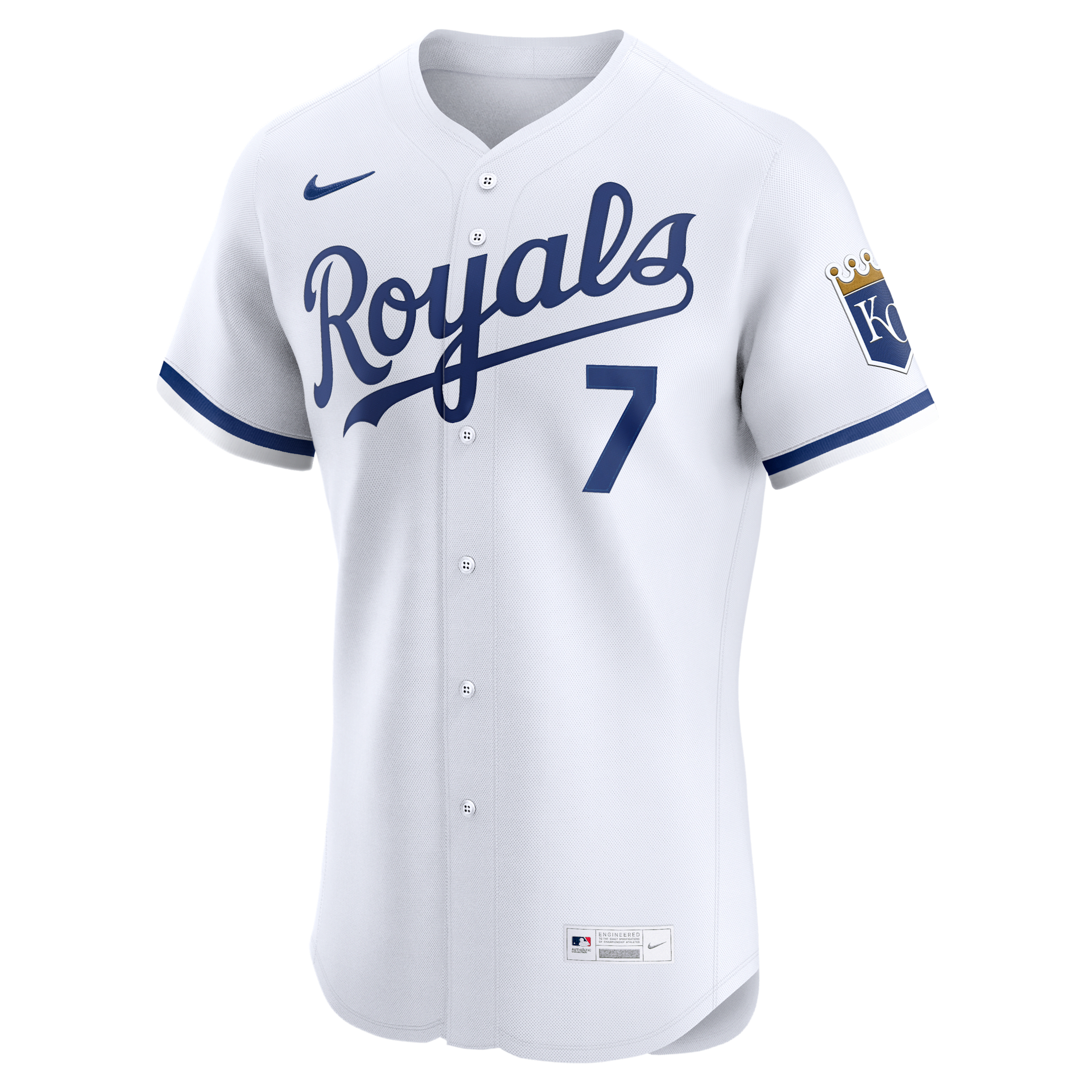 Bobby Witt Jr. Kansas City Royals Nike Men's Dri-FIT ADV MLB Elite Jersey in White | 9B10ROHORO9-XX2
