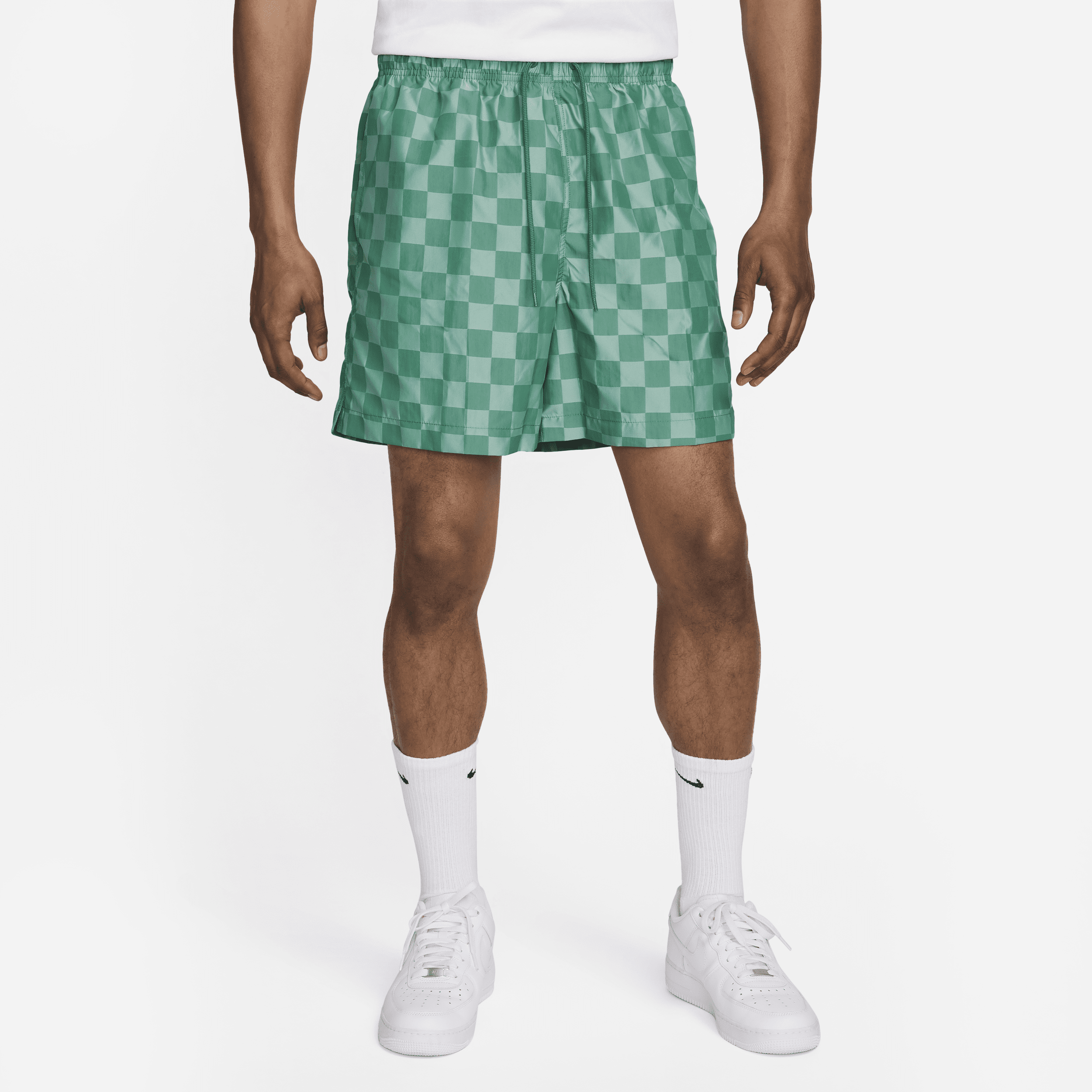Shop Nike Men's Club Flow Shorts In Green