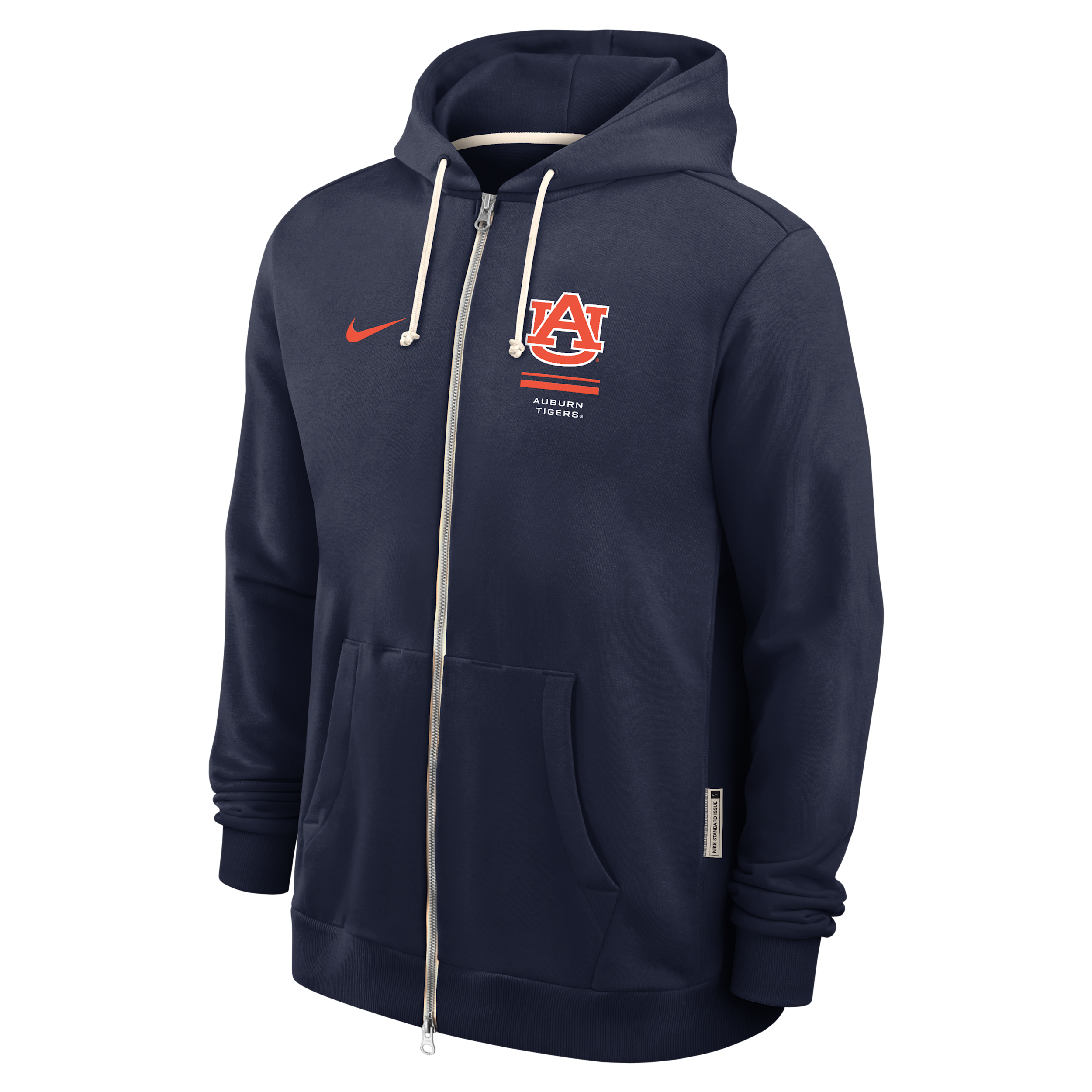 Auburn Sideline Standard Issue Nike Men's Dri-FIT College Full-Zip Hoodie in Blue | 03AV41SAUN-1FA
