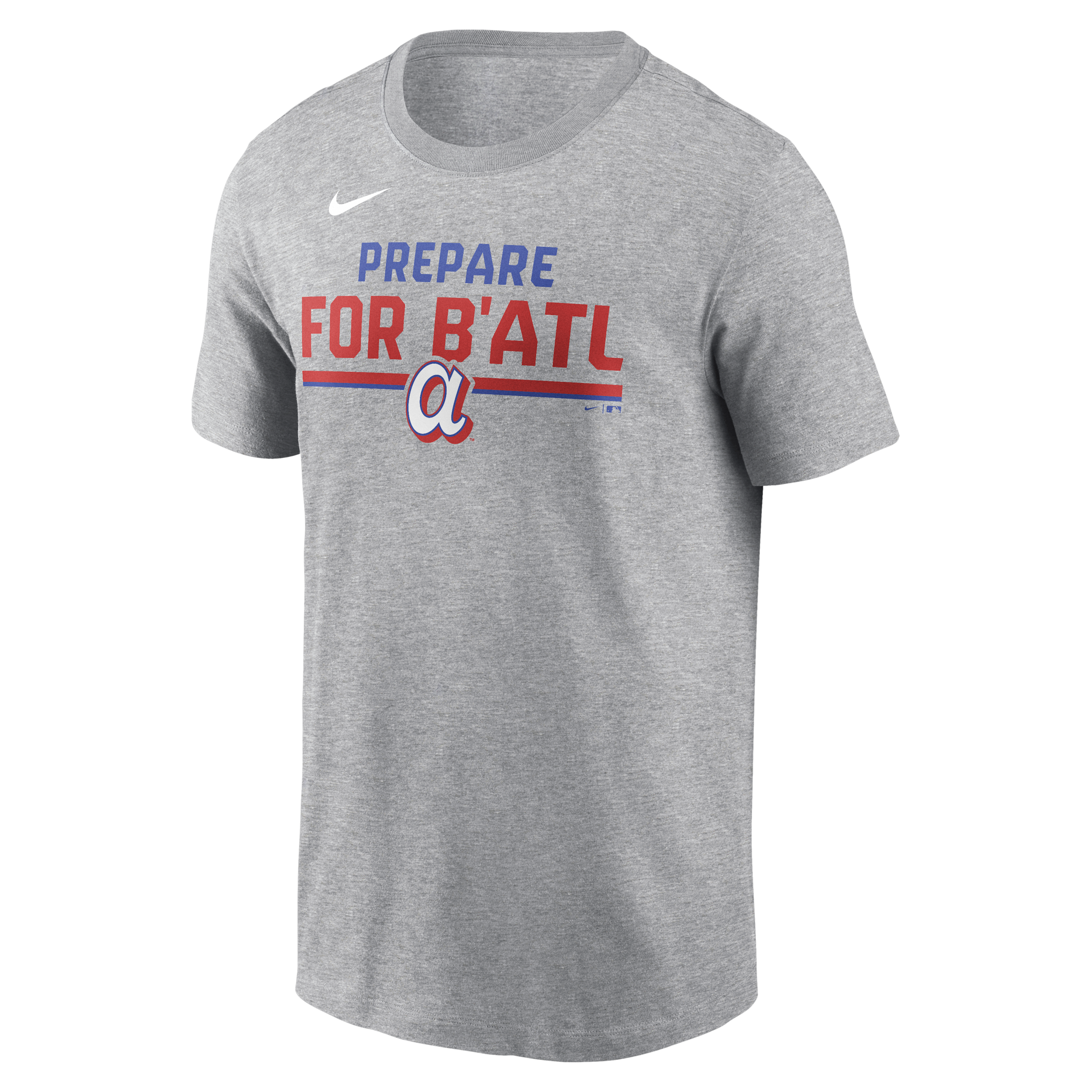 Nike Men's  Heather Gray Atlanta Braves 2026 City Connect Stacked Team Phrase T-Shirt - Heather Gray